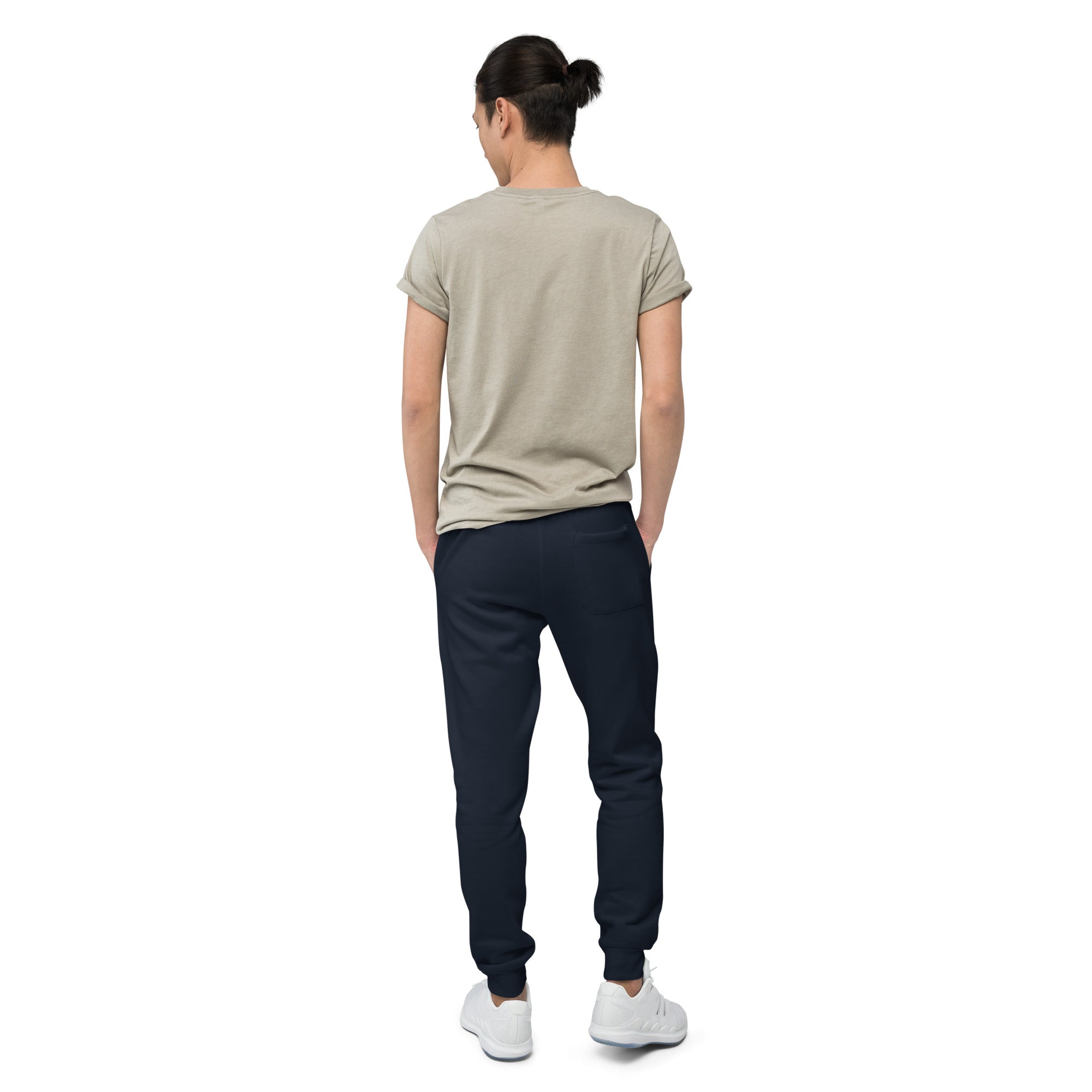 Fleece sweatpants with Pilqo text