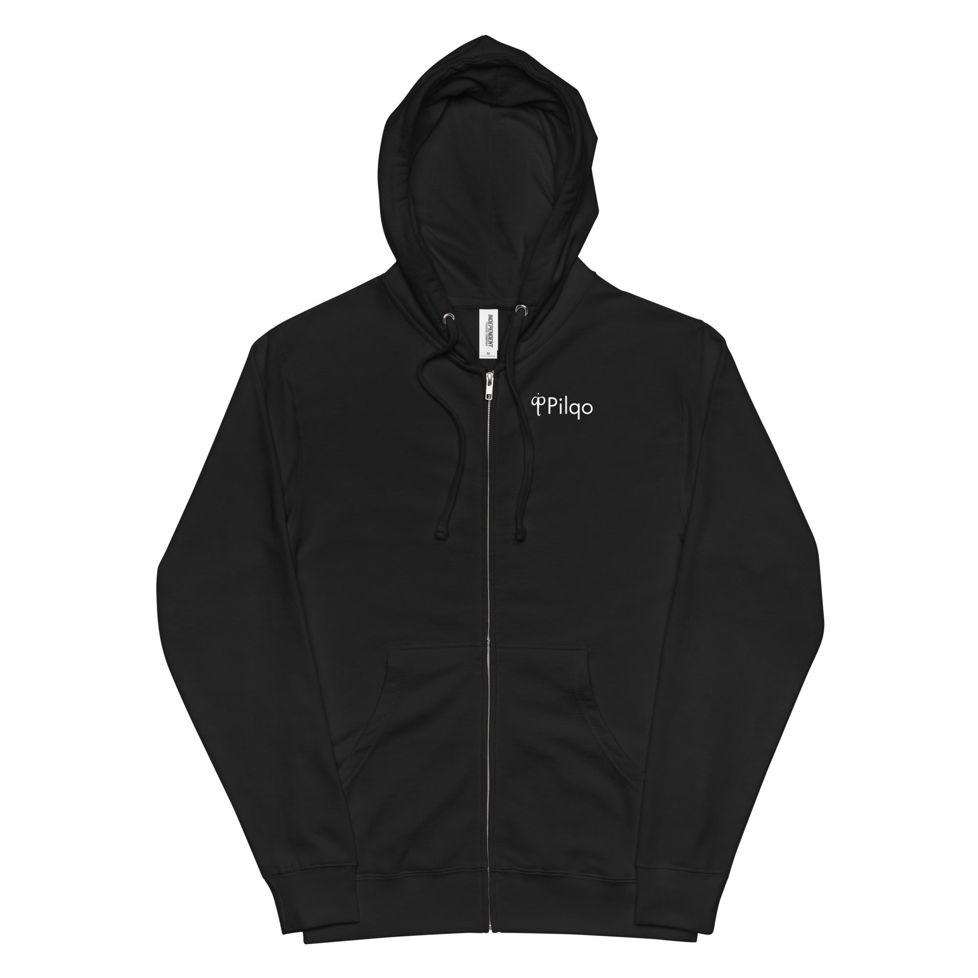 Fleece zip up hoodie with logo