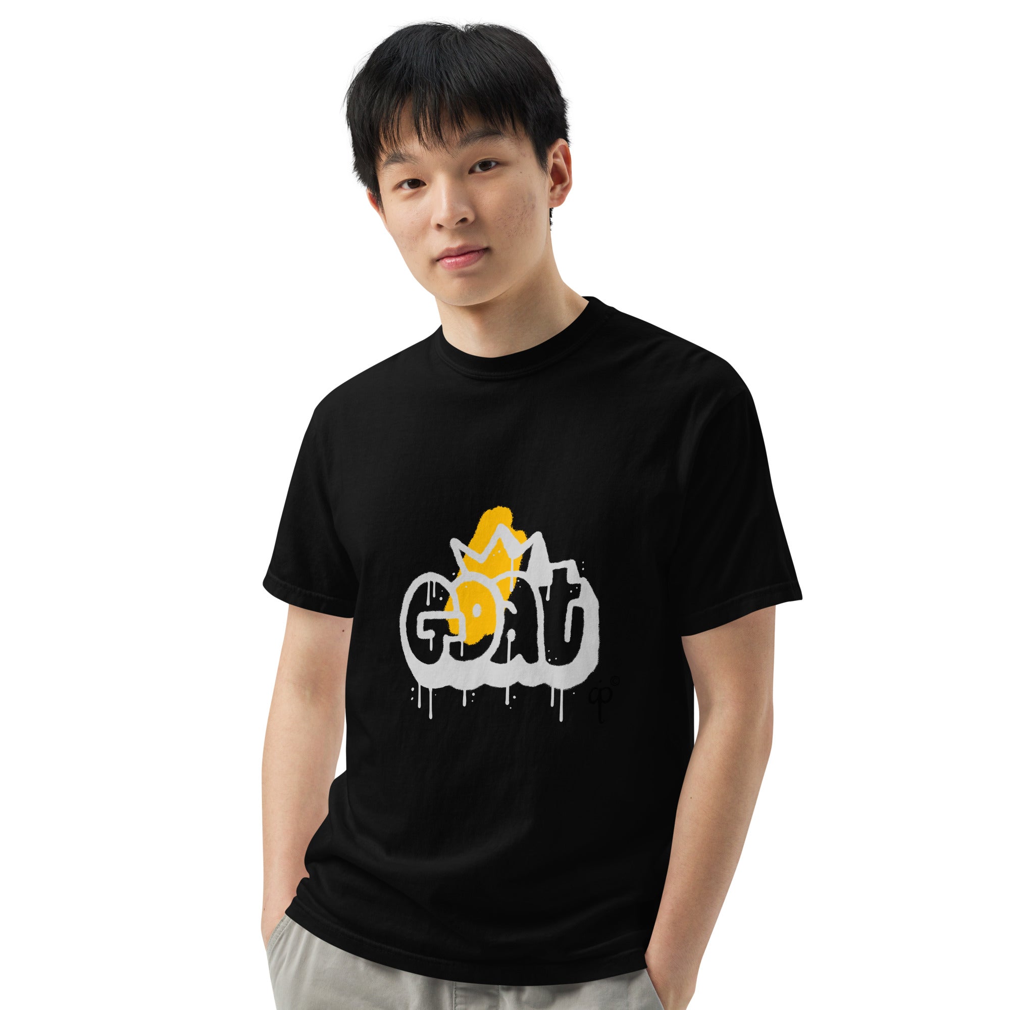 Unisex t-shirt with the word goat in graffiti style