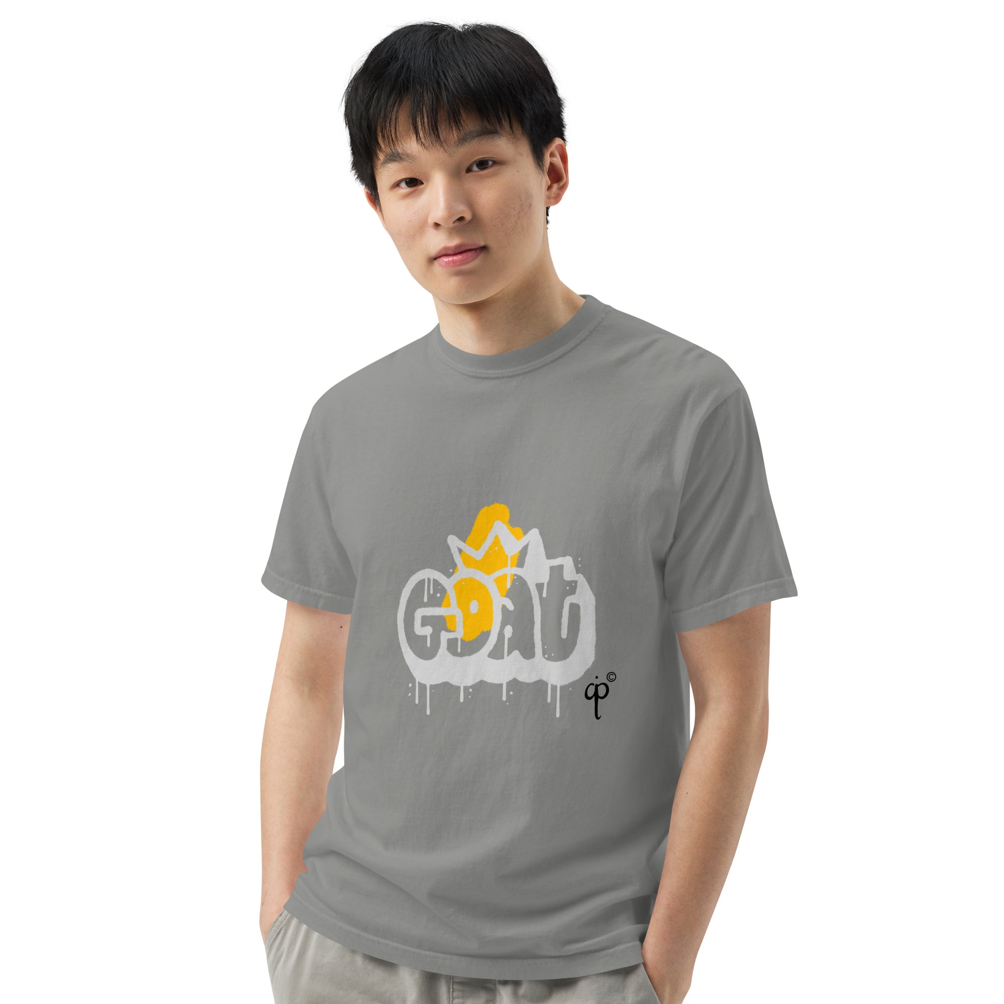 Unisex t-shirt with the word goat in graffiti style