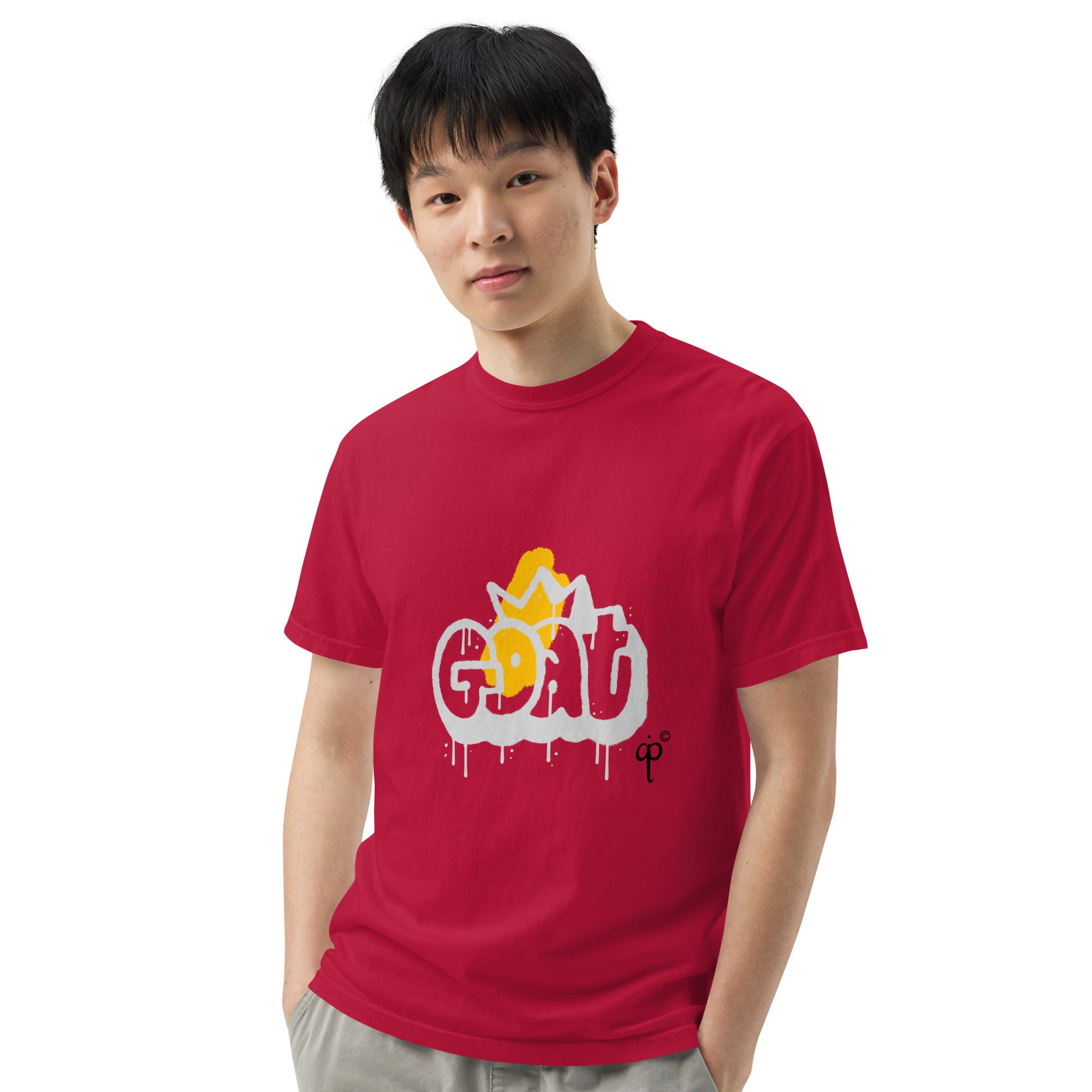 Unisex t-shirt with the word goat in graffiti style