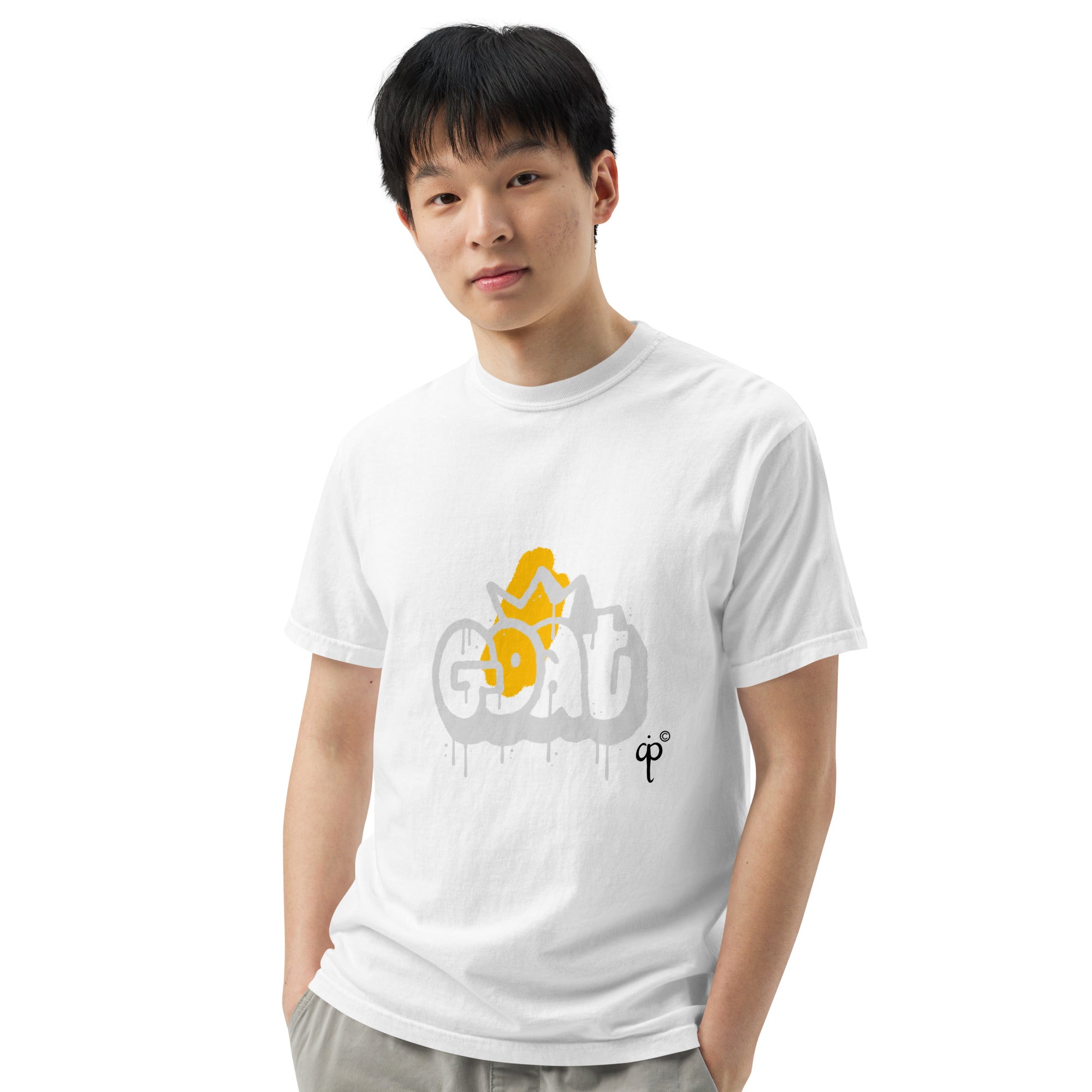 Unisex t-shirt with the word goat in graffiti style