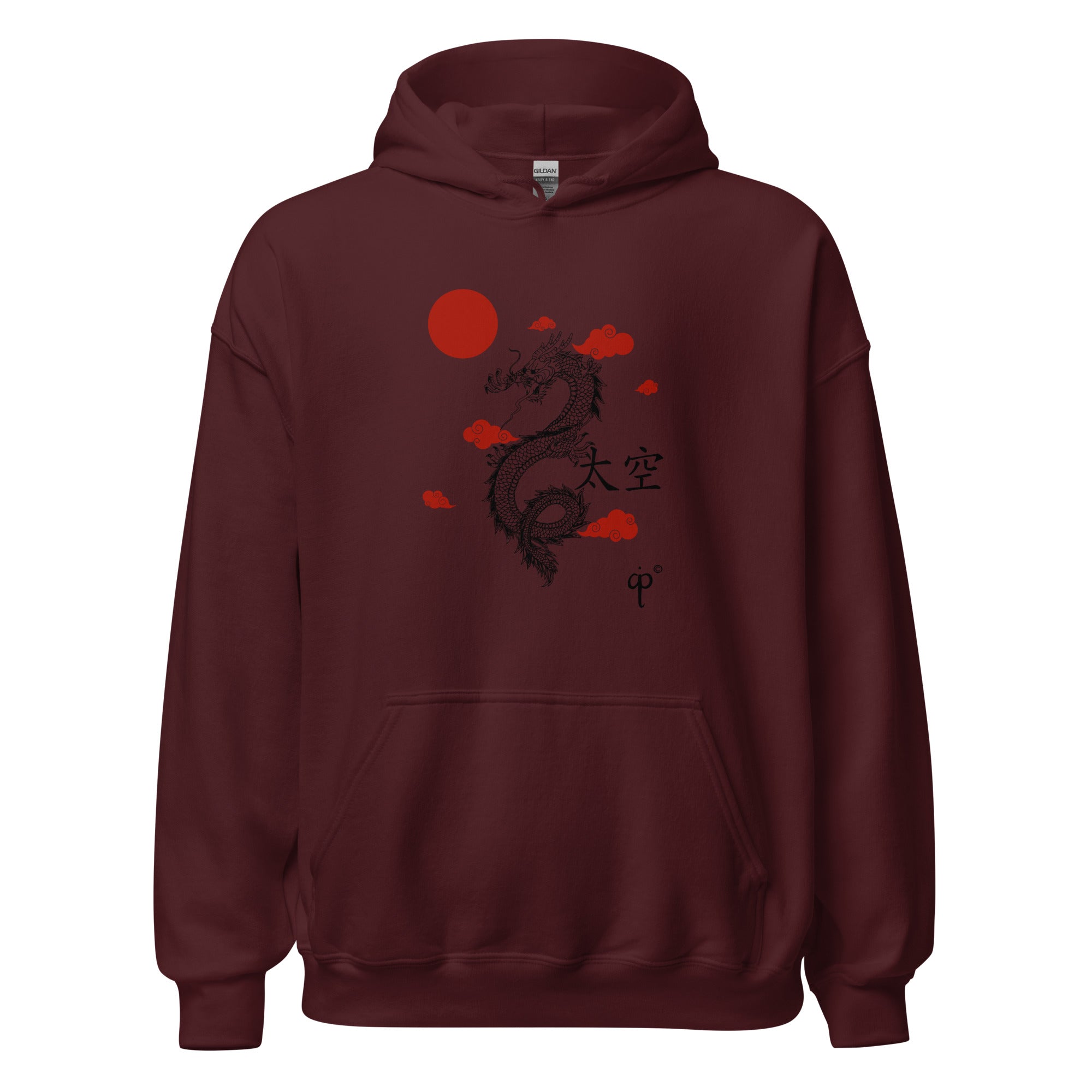 Hoodie with dragon graphic