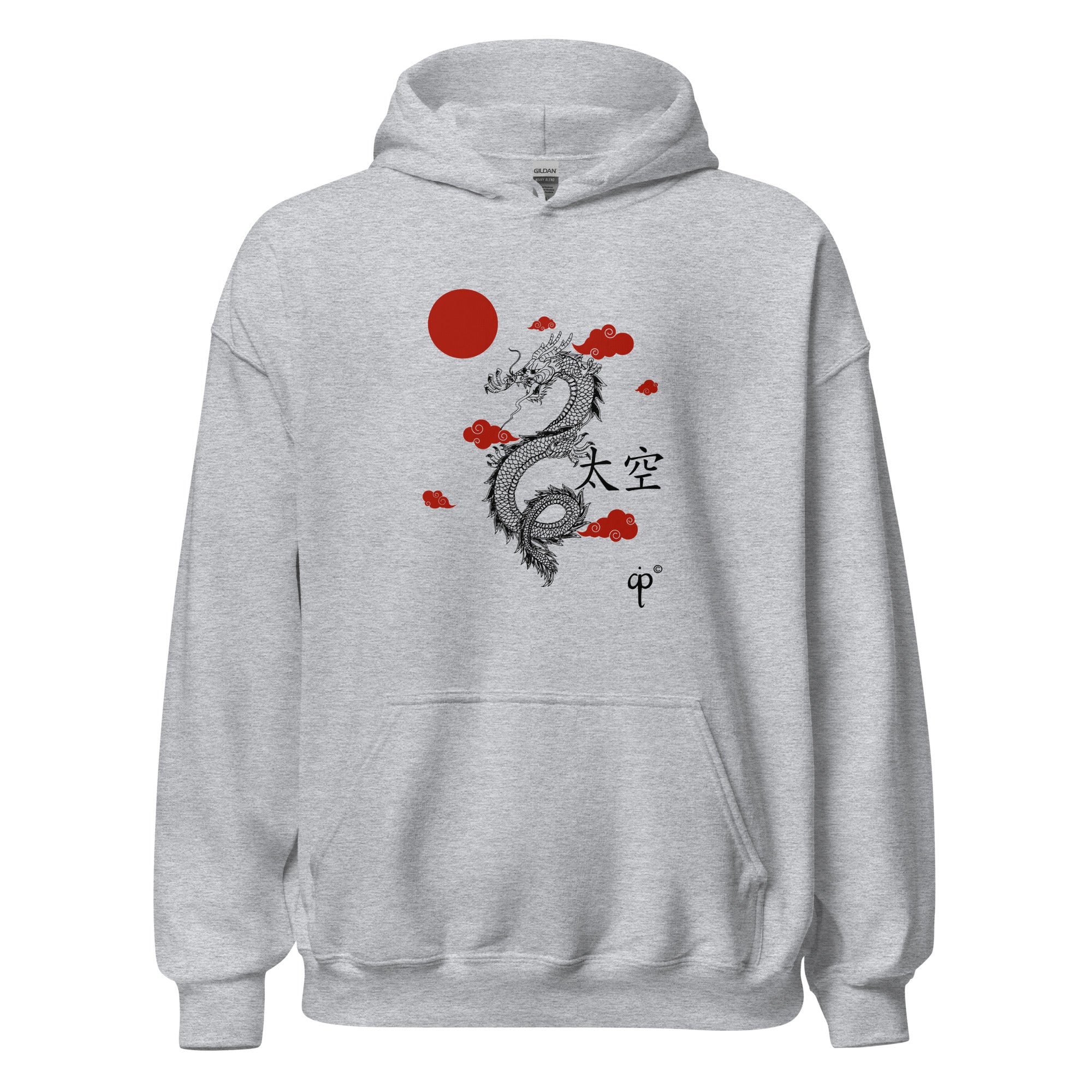 Hoodie with dragon graphic