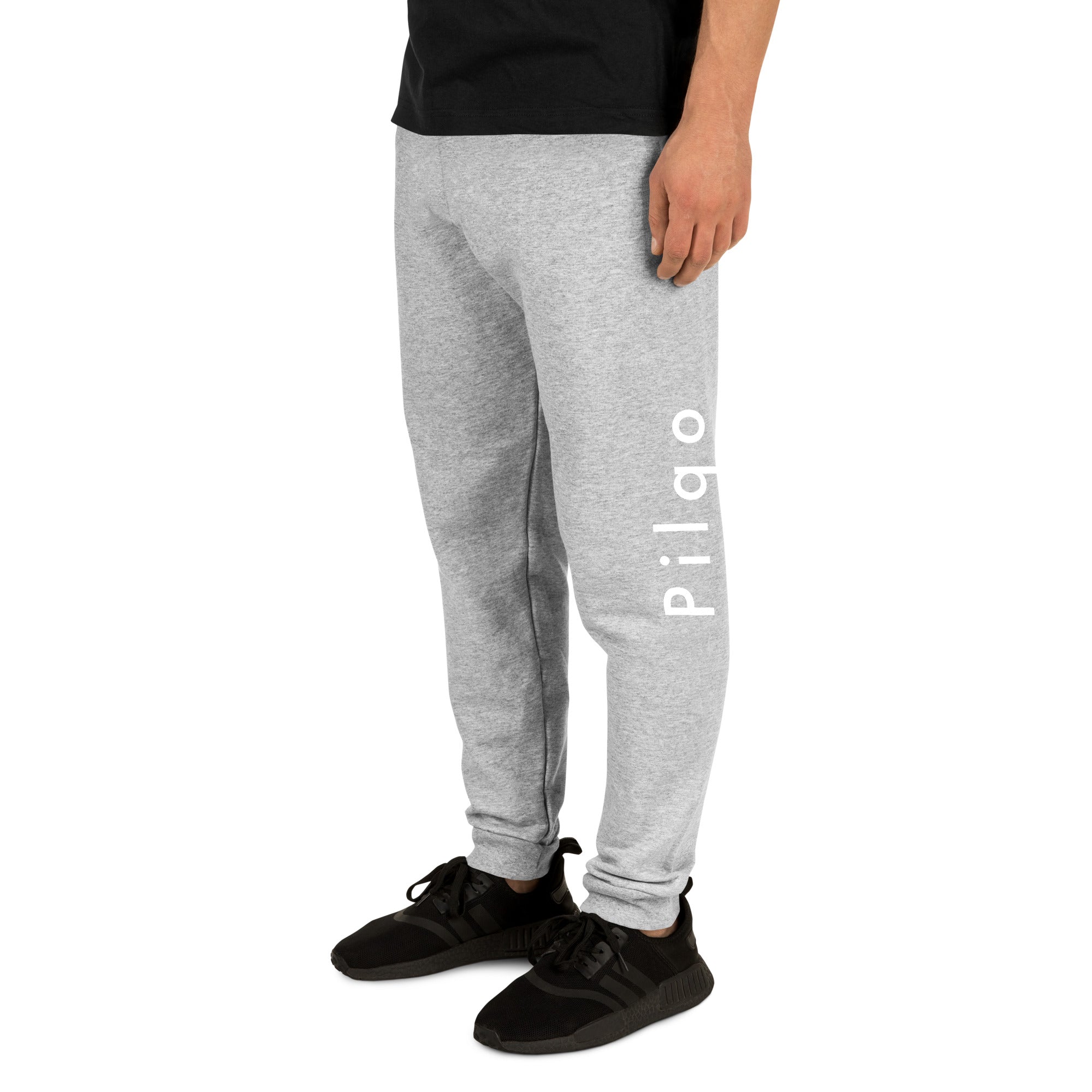 Joggers with text pilqo