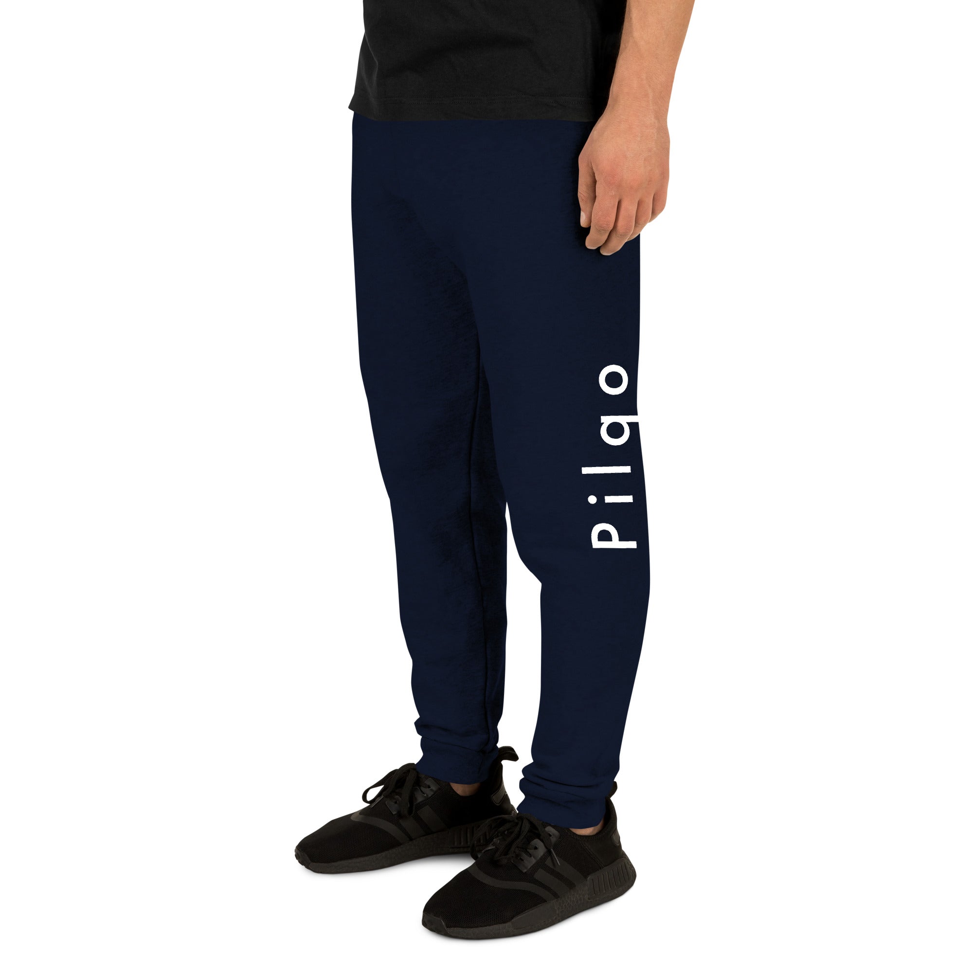 Joggers with text pilqo