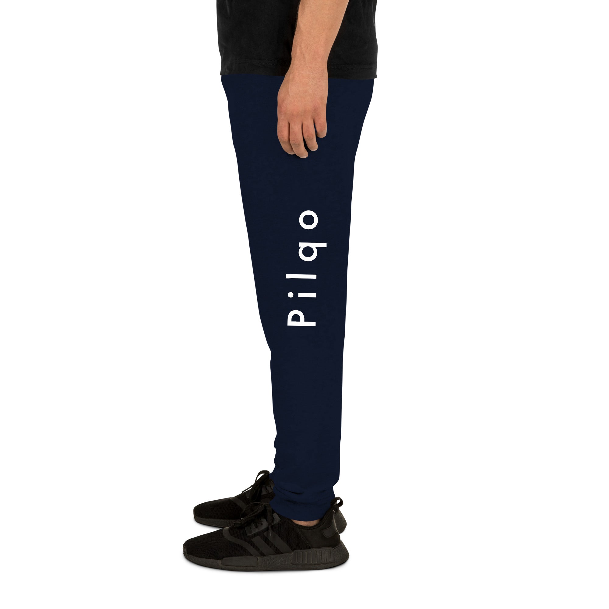 Joggers with text pilqo