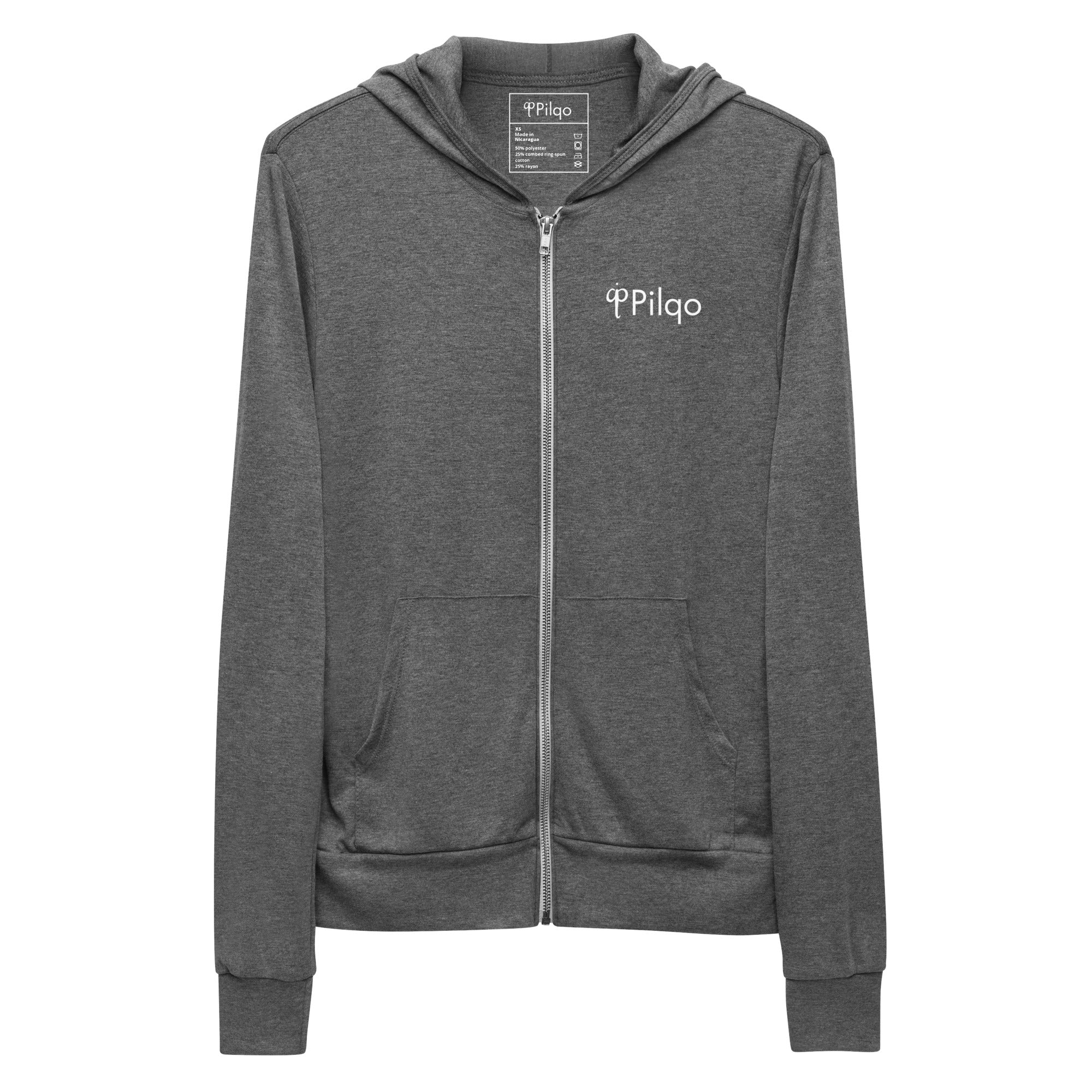 Zip hoodie with logo