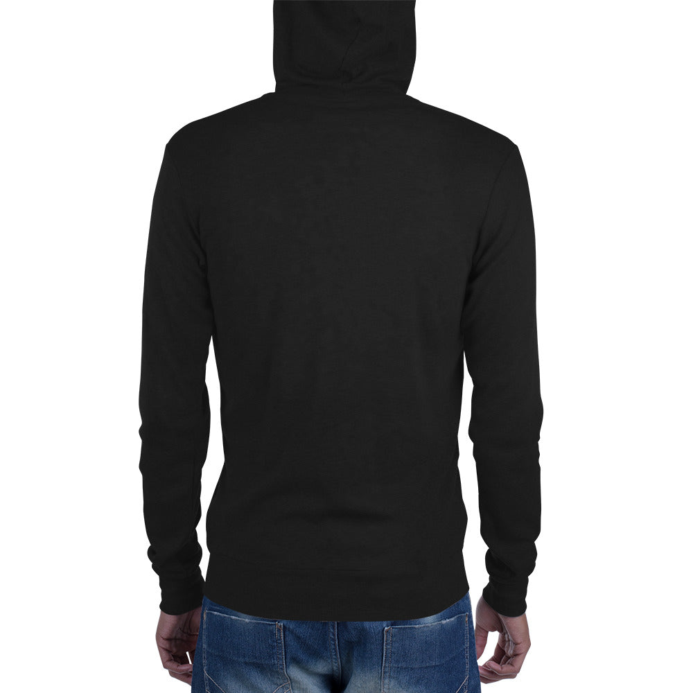 Zip hoodie with graphics and logo