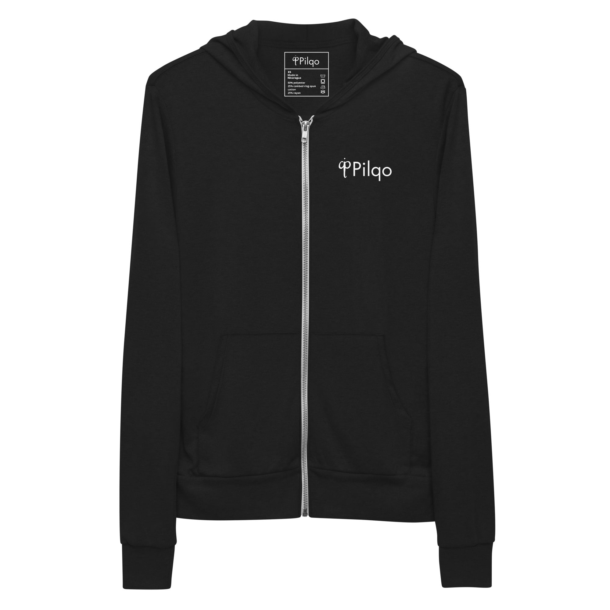 Zip hoodie with logo