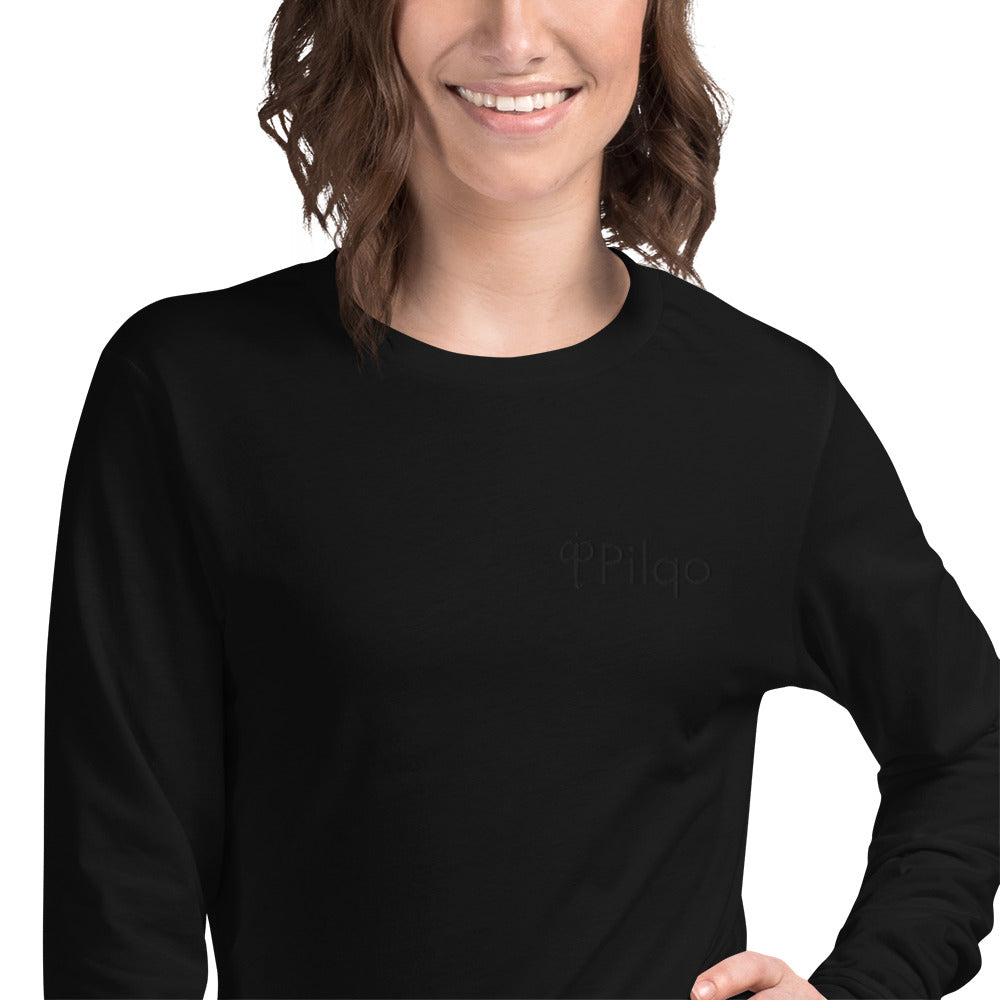 Women's Long Sleeve Tee with Embroidery logo