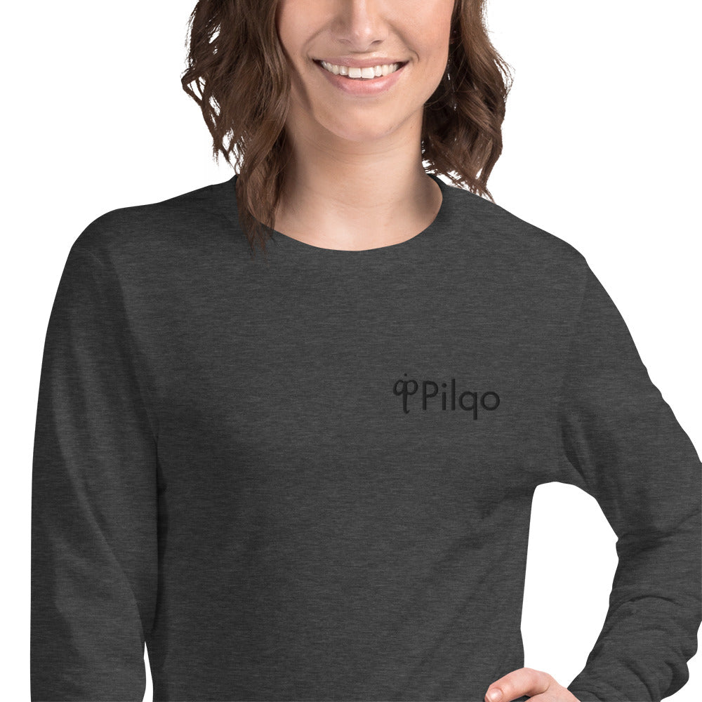 Women's Long Sleeve Tee with Embroidery logo