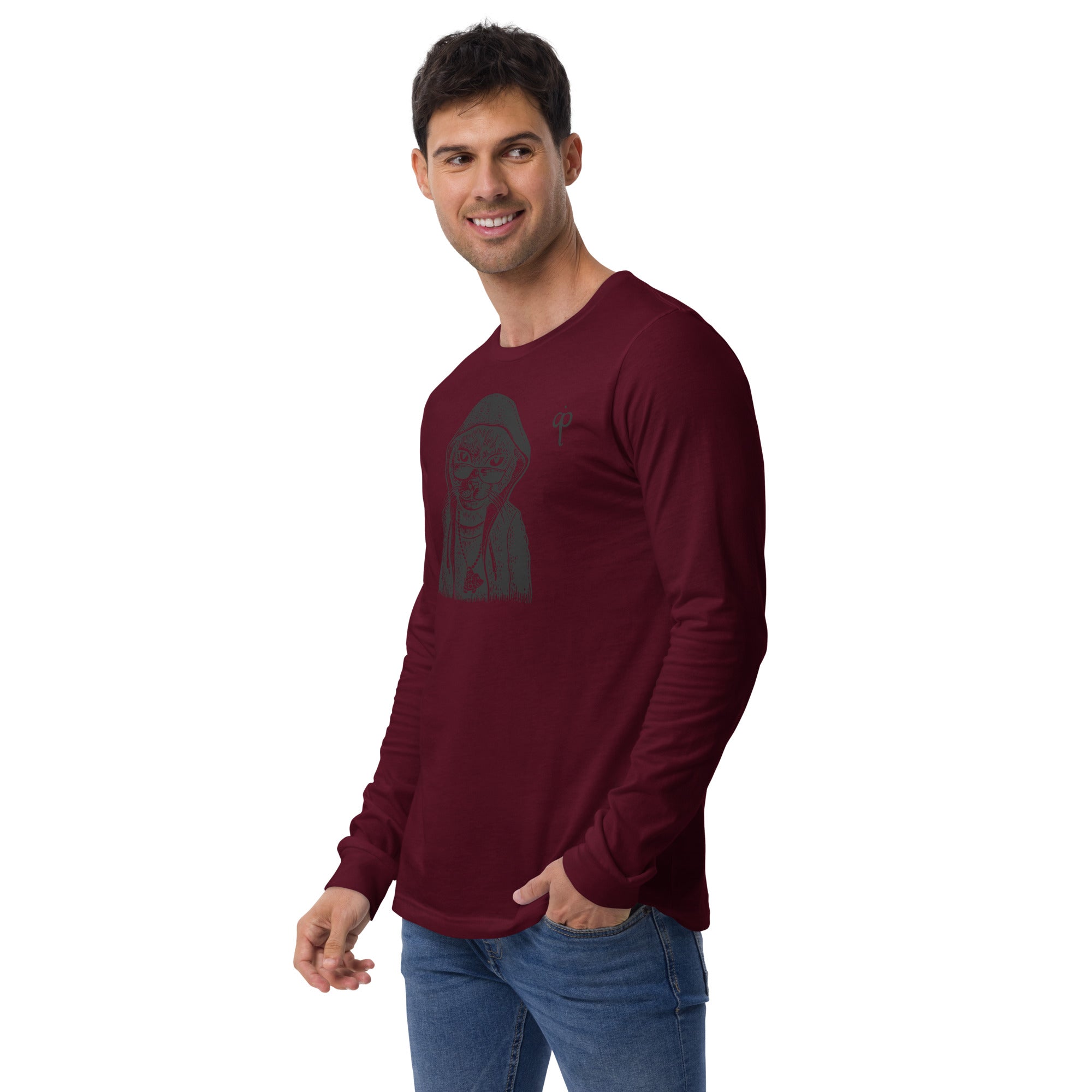 Long Sleeve Tee with graphic and logo