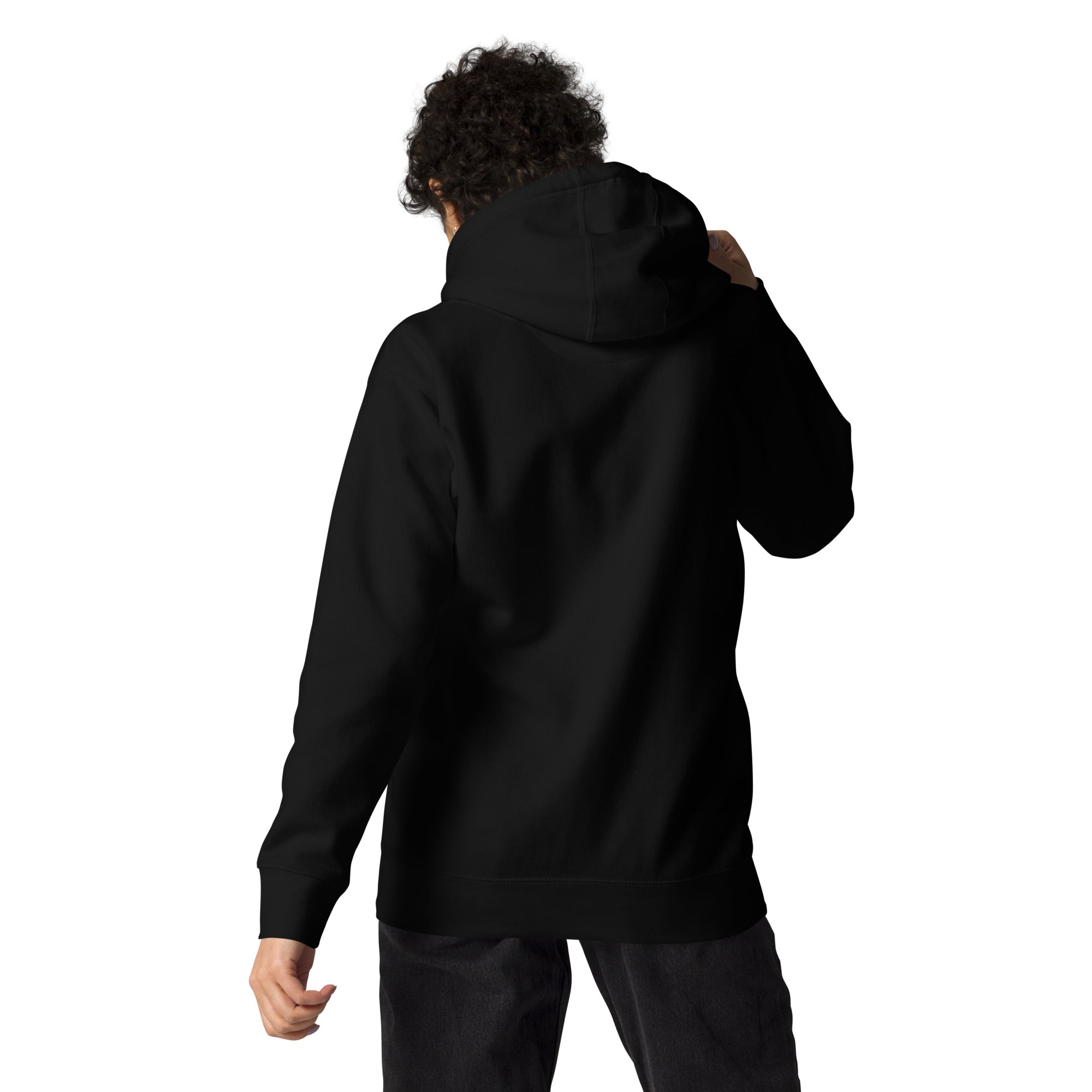 Hoodie with quote and logo