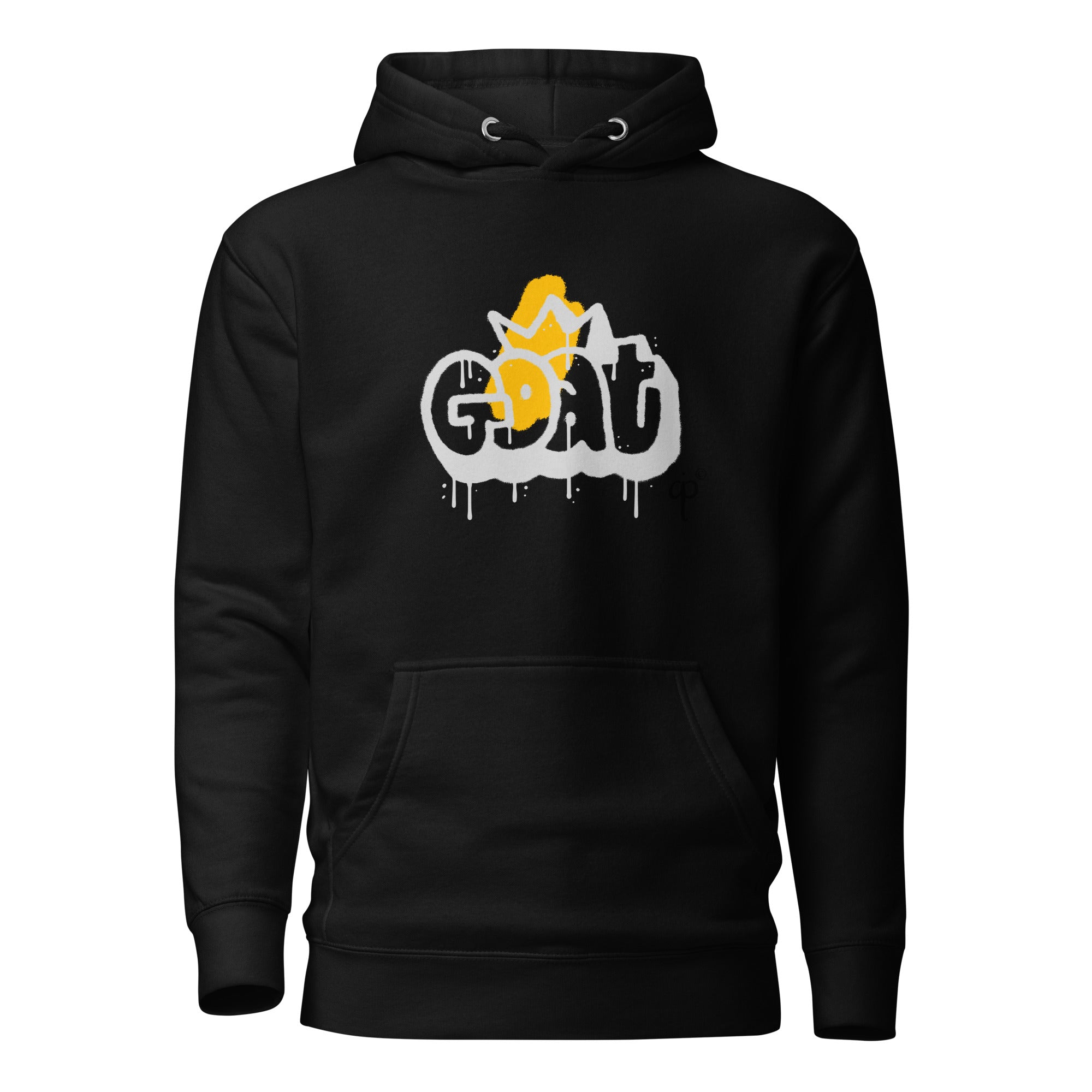 Unisex hoodie with the word goat in graffiti style