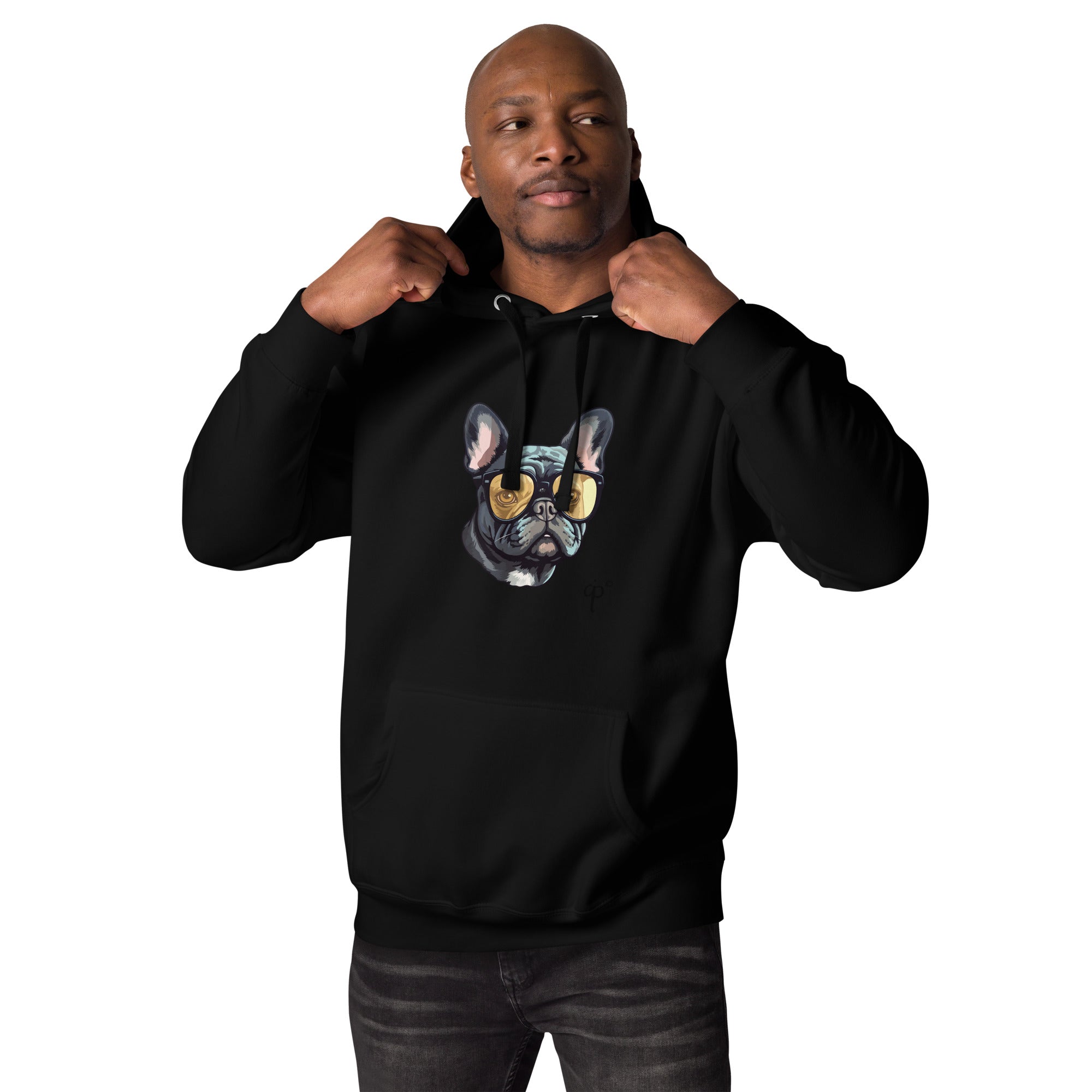 Unisex hoodie with dog graphics