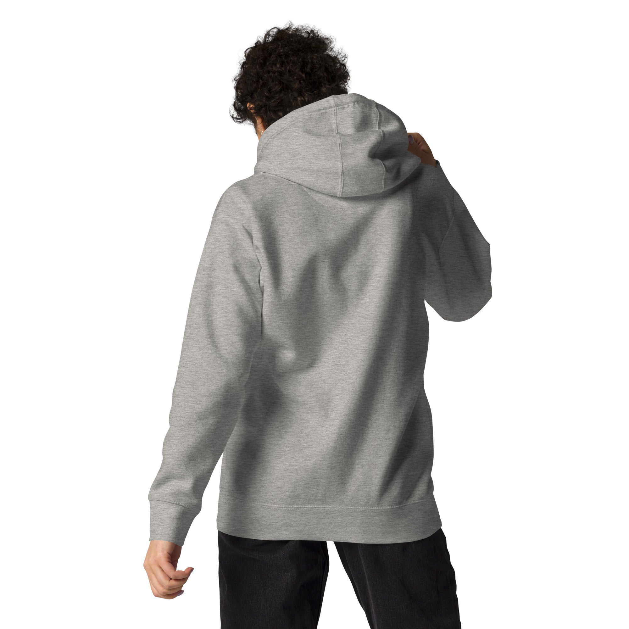 Hoodie with quote and logo