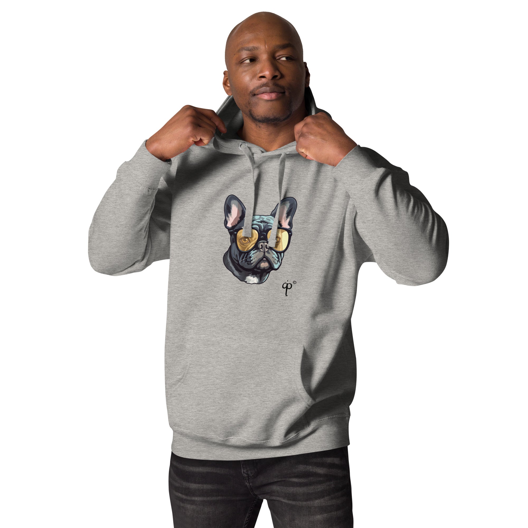 Unisex hoodie with dog graphics