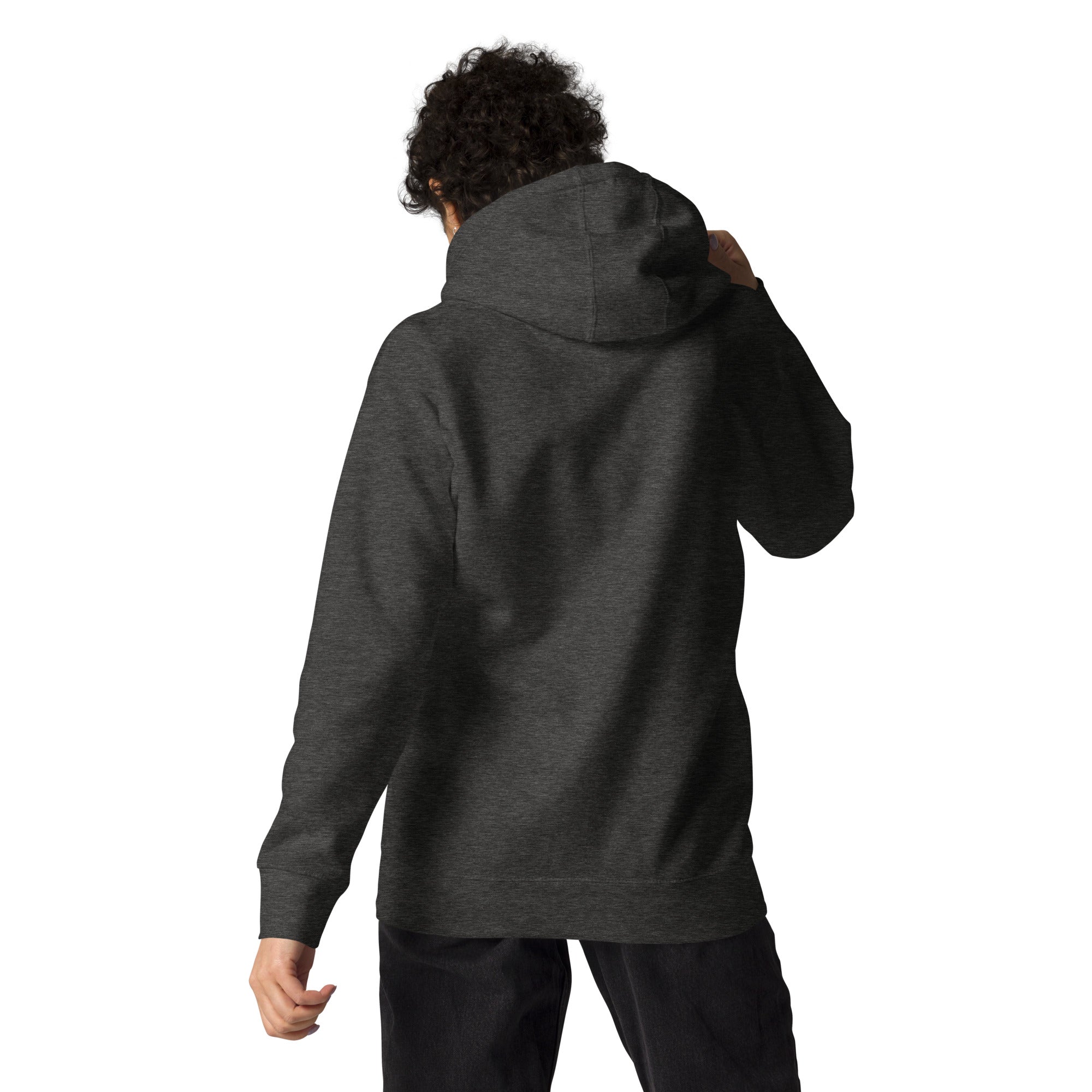 Hoodie with quote and logo