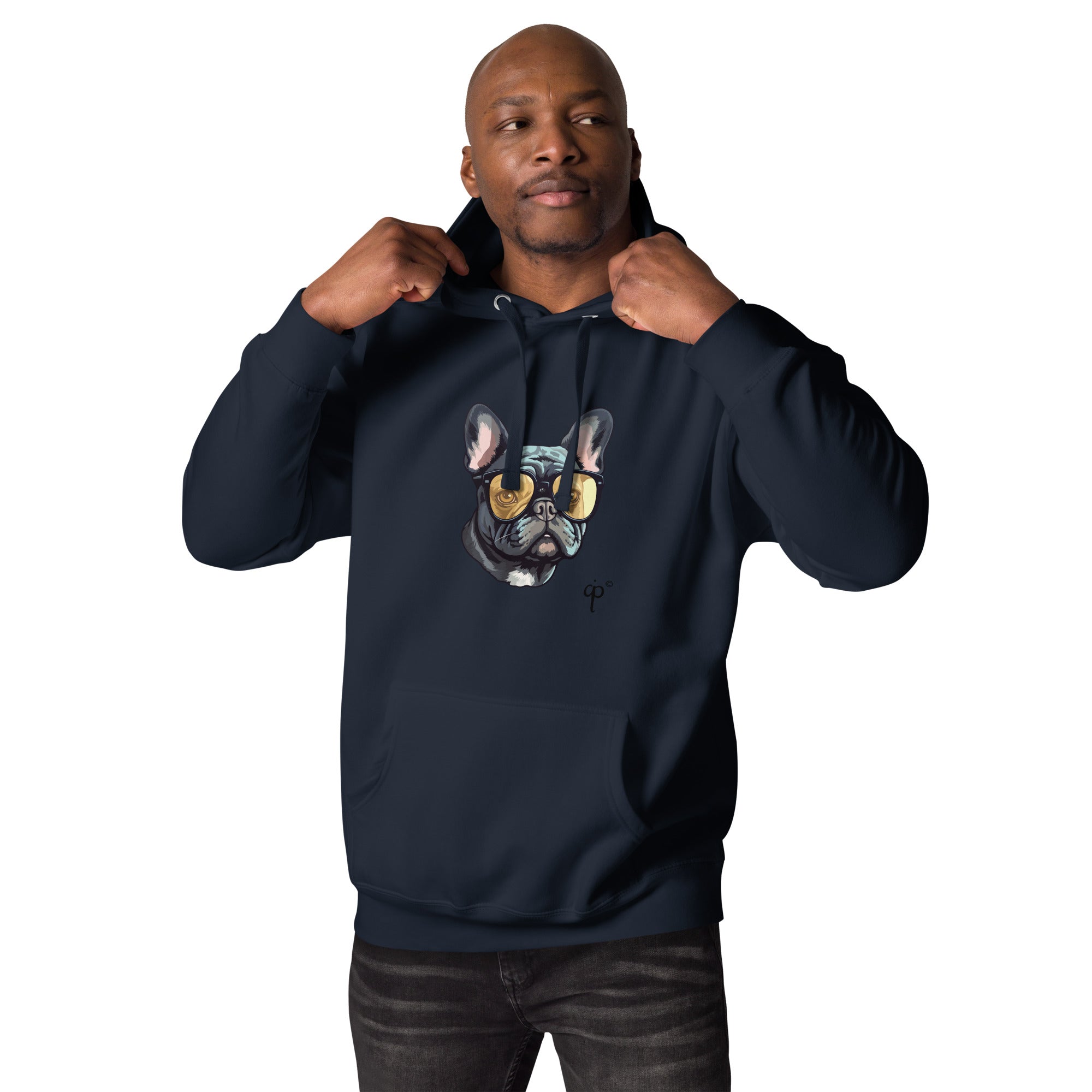 Unisex hoodie with dog graphics