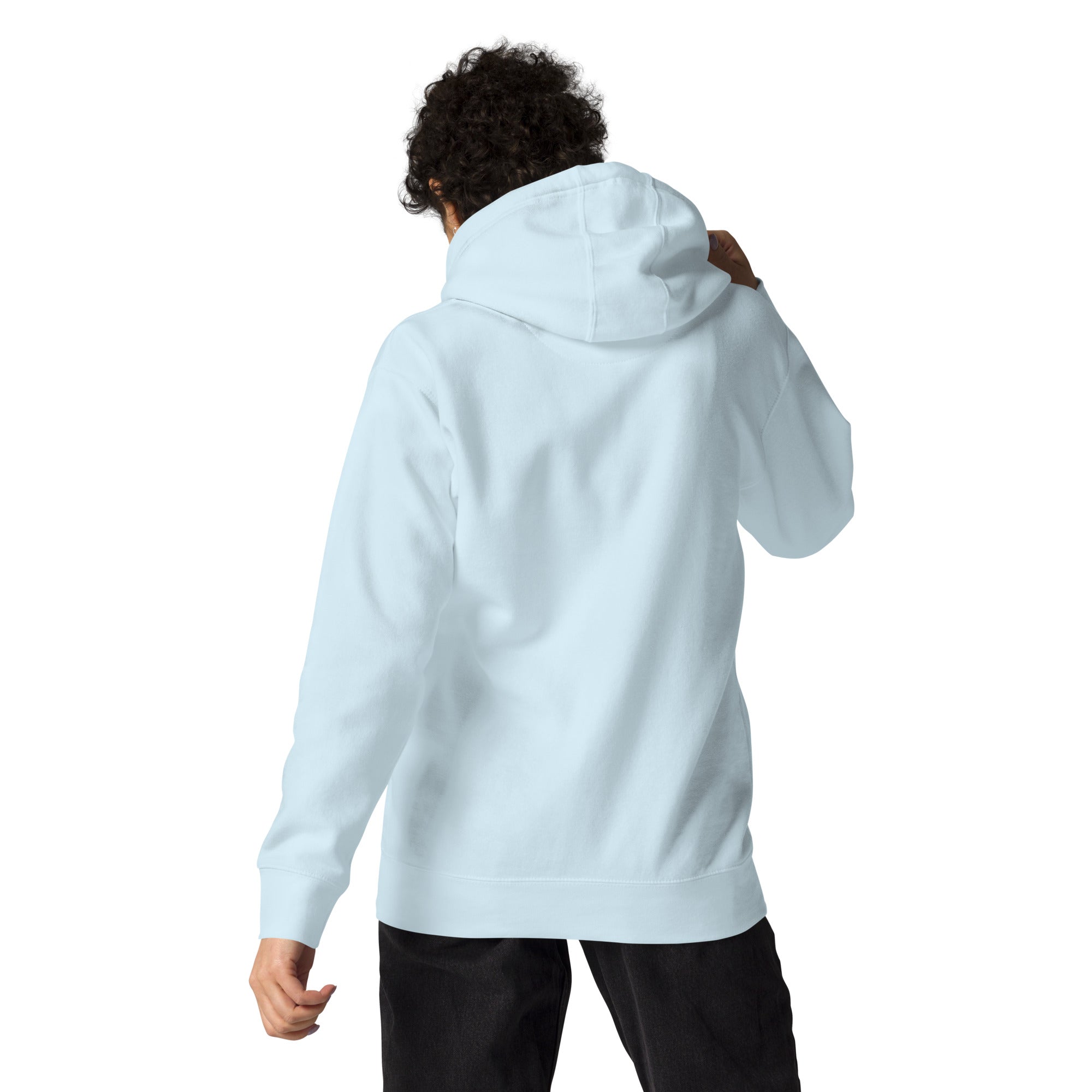 Hoodie with quote and logo