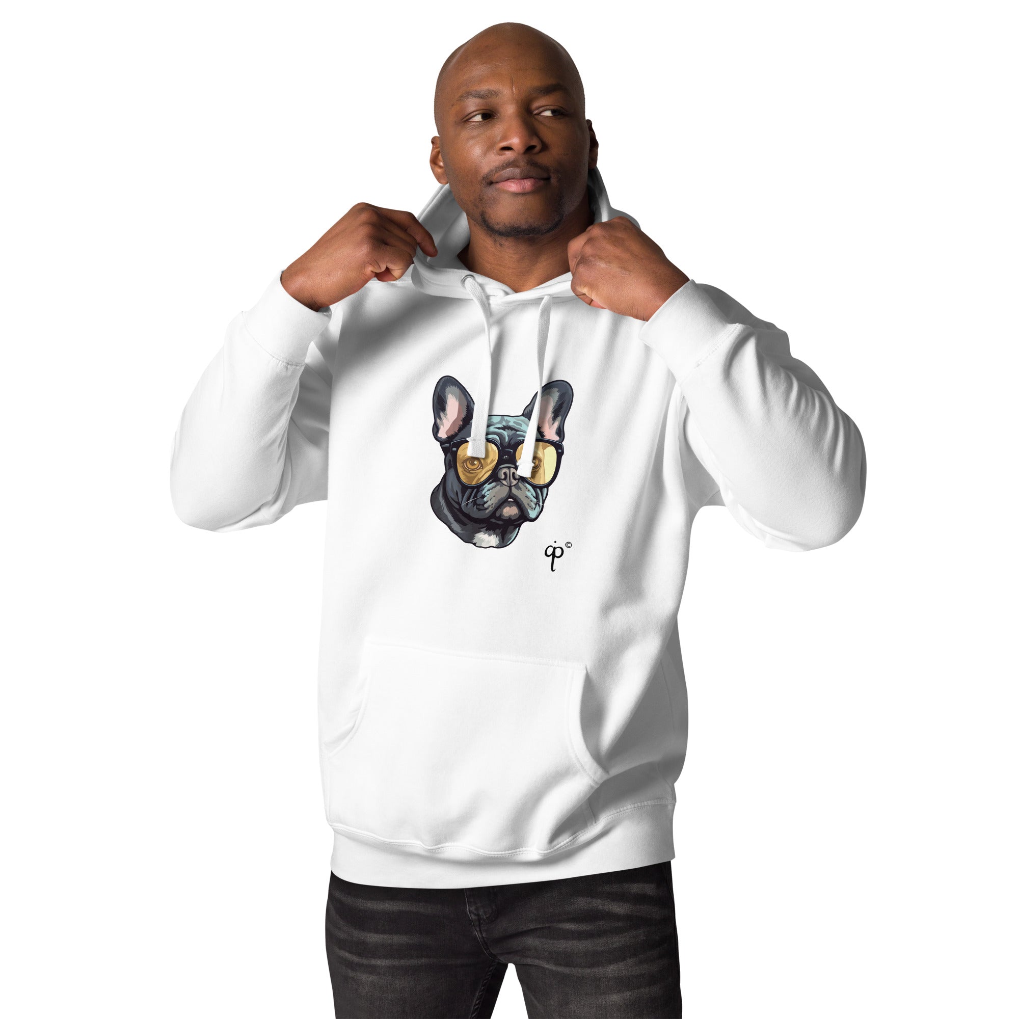 Unisex hoodie with dog graphics