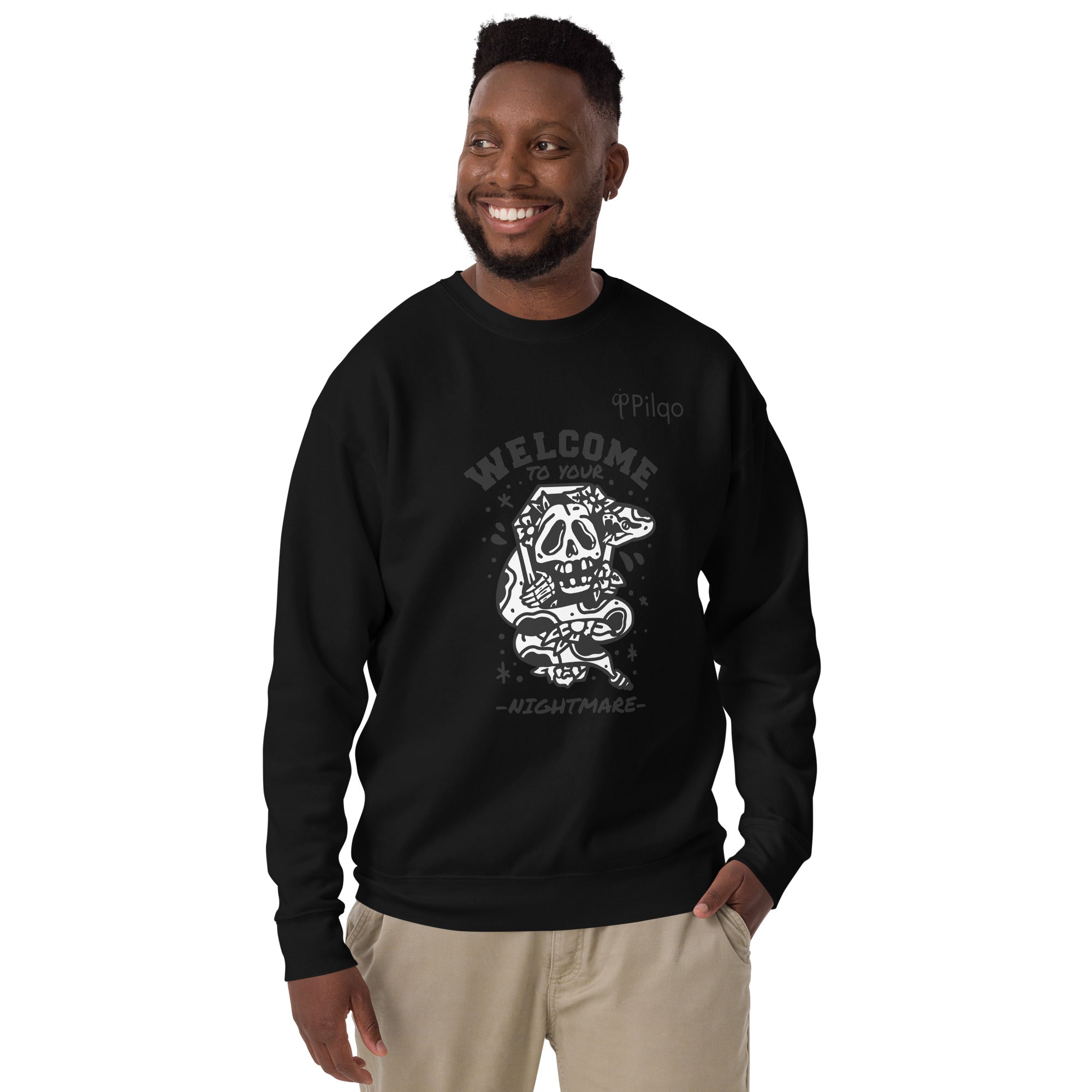 Premium sweatshirt with graphics and logo