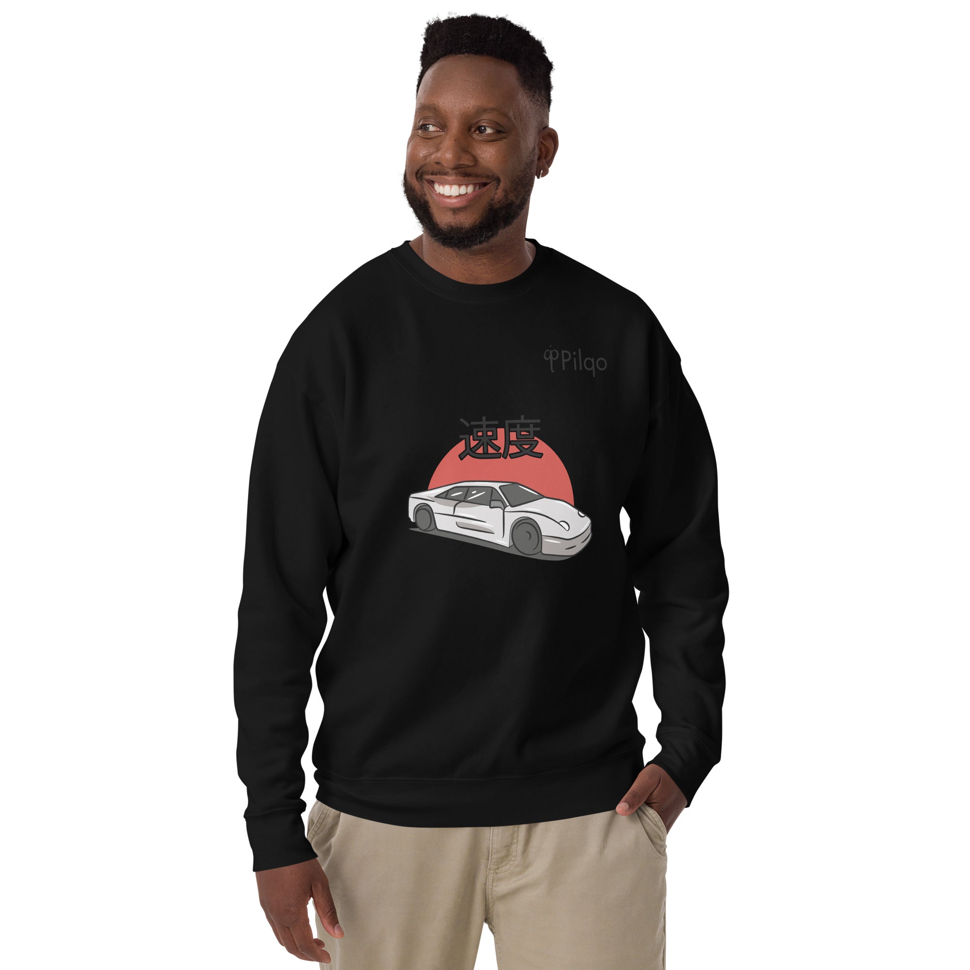 Premium sweatshirt with graphics and logo