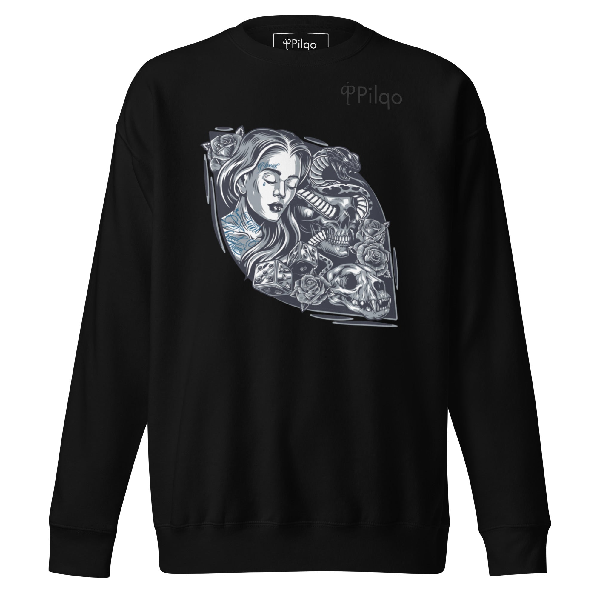 Premium sweatshirt with graphics and logo