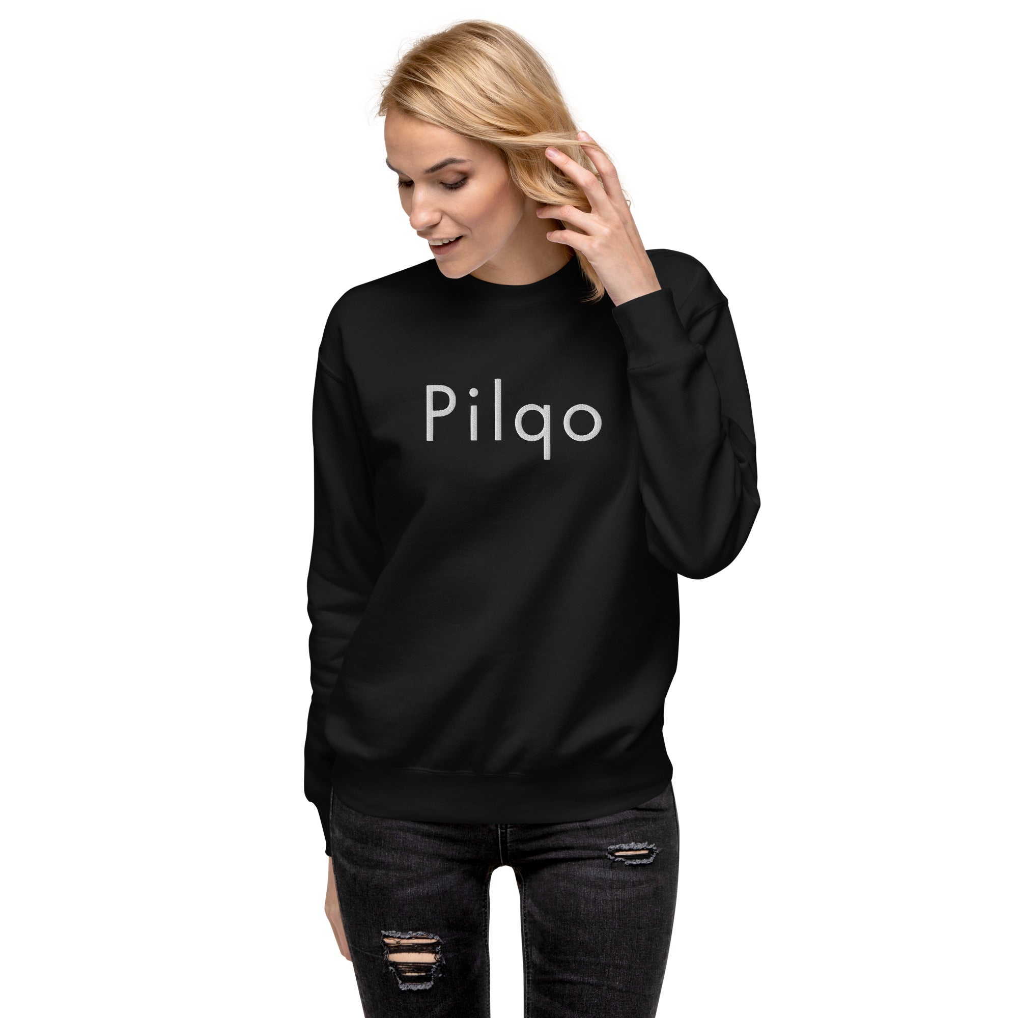 Premium Sweatshirt with embroidery text