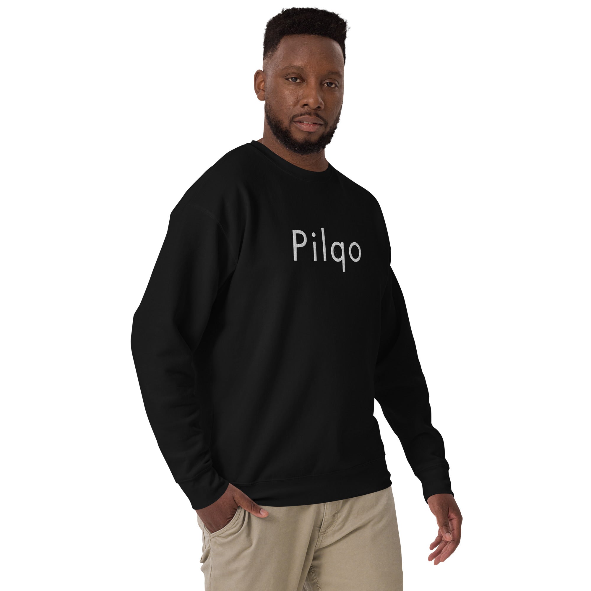 Sweatshirt with embroidery text