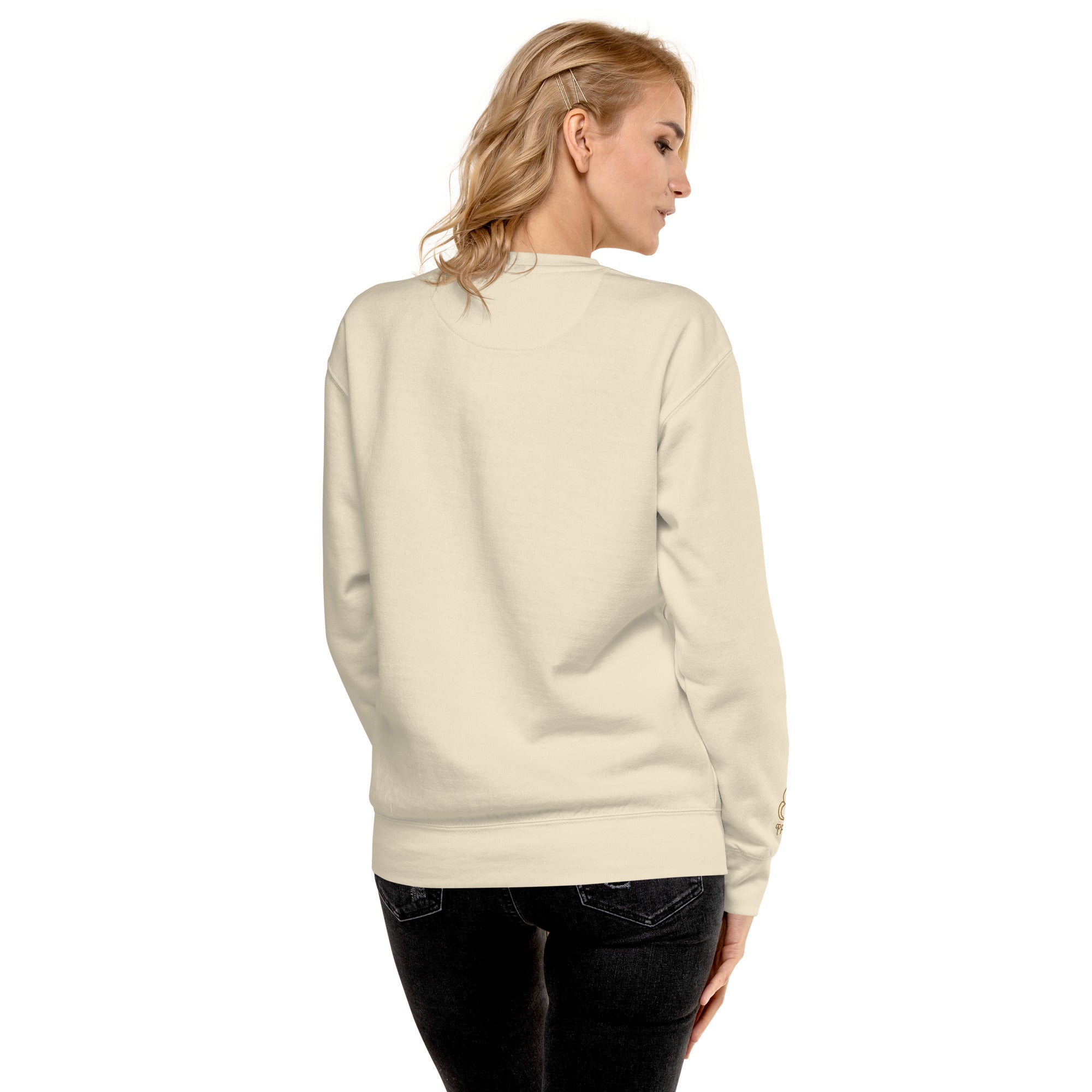 Premium-Sweatshirt mit Schmetterlings-Print und Logo am Handgelenk