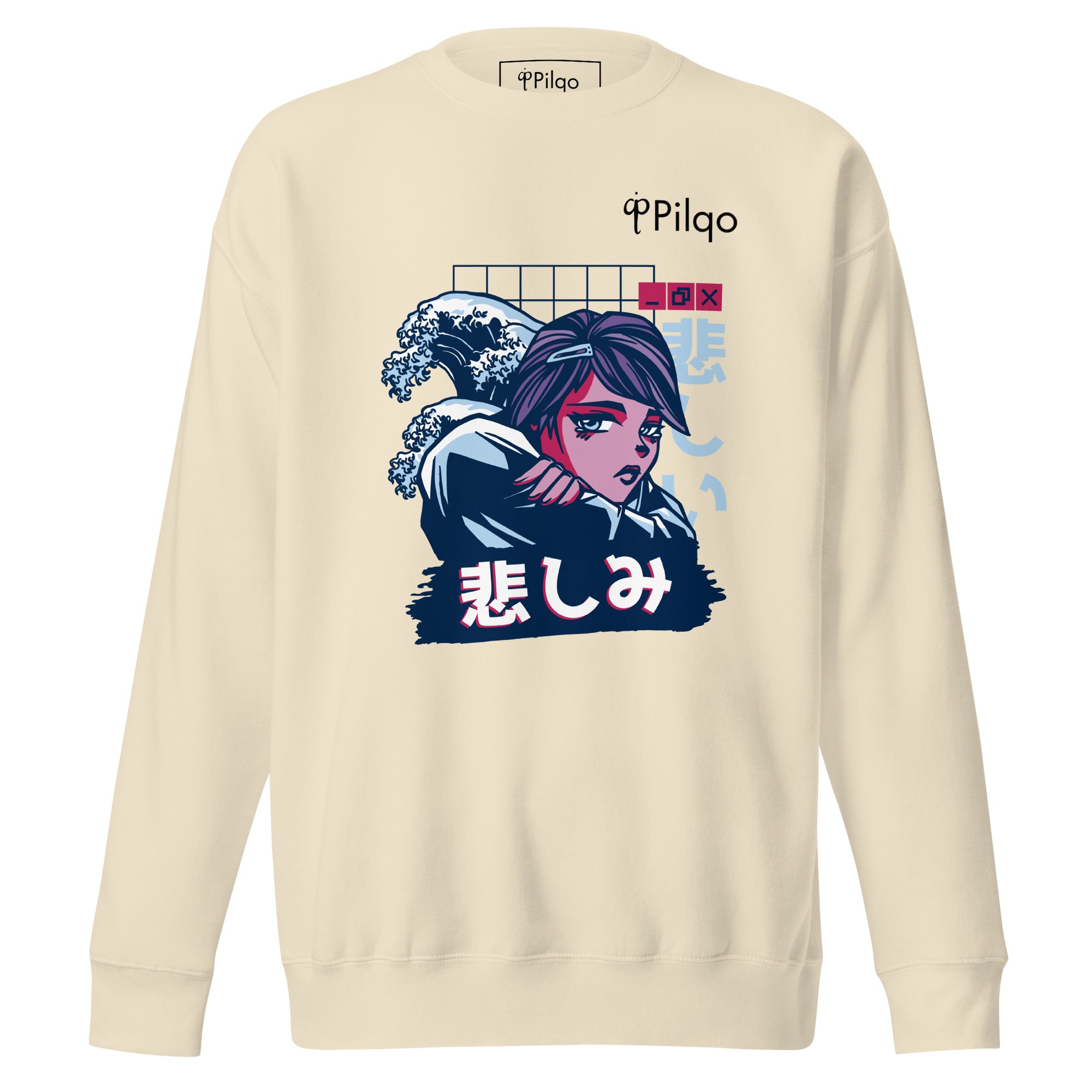 Premium sweatshirt with graphics and logo