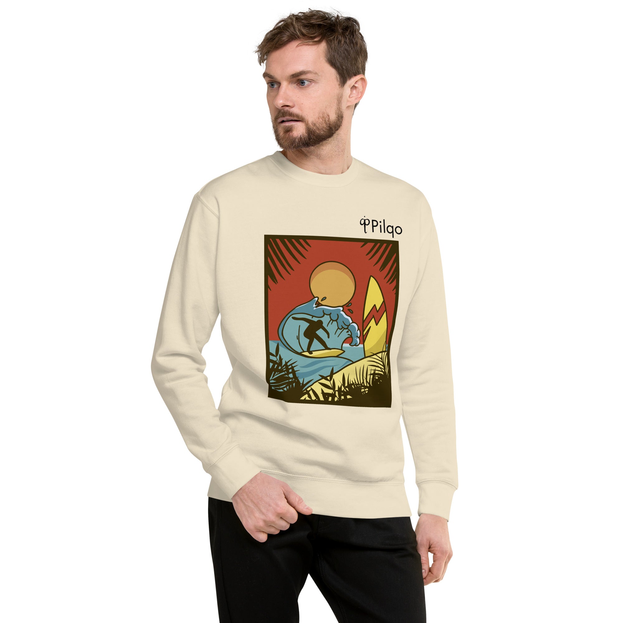 Premium-Sweatshirt mit Grafik und Logo