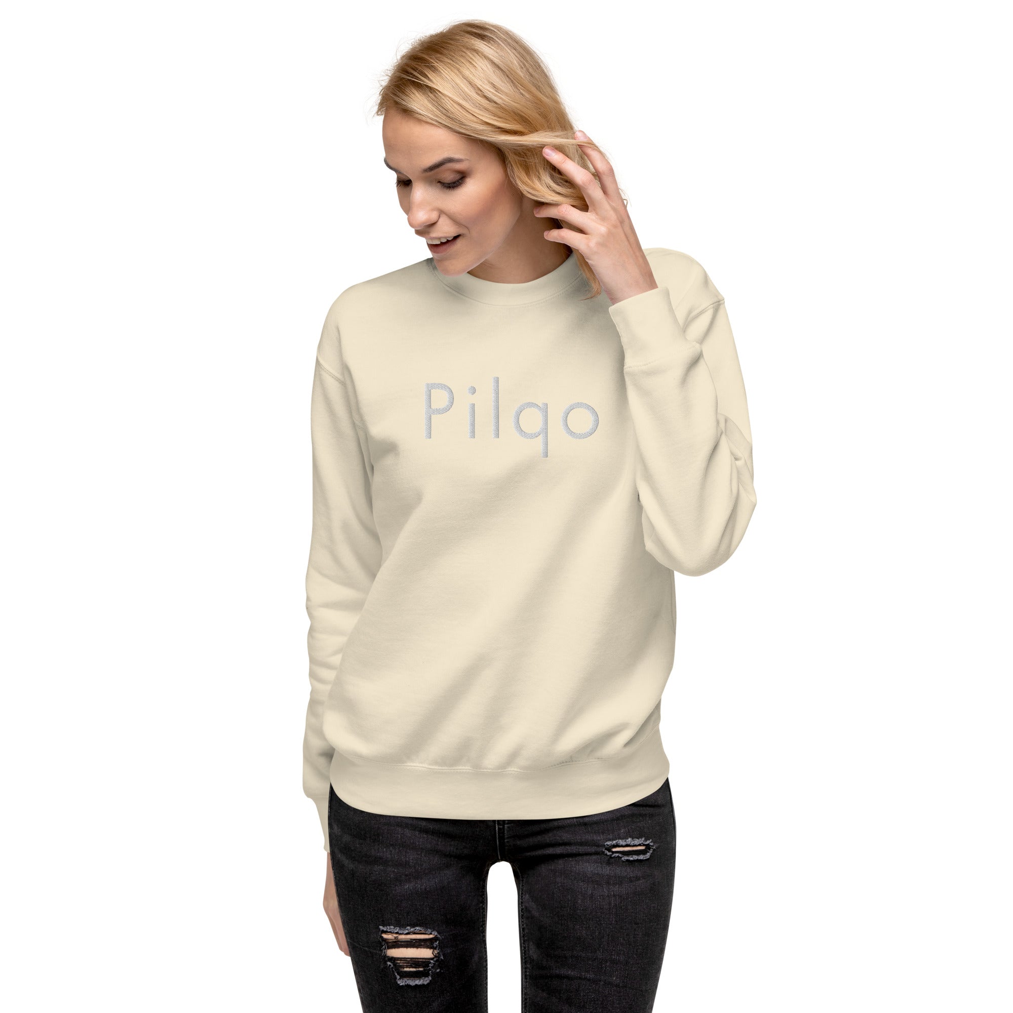 Premium Sweatshirt with embroidery text