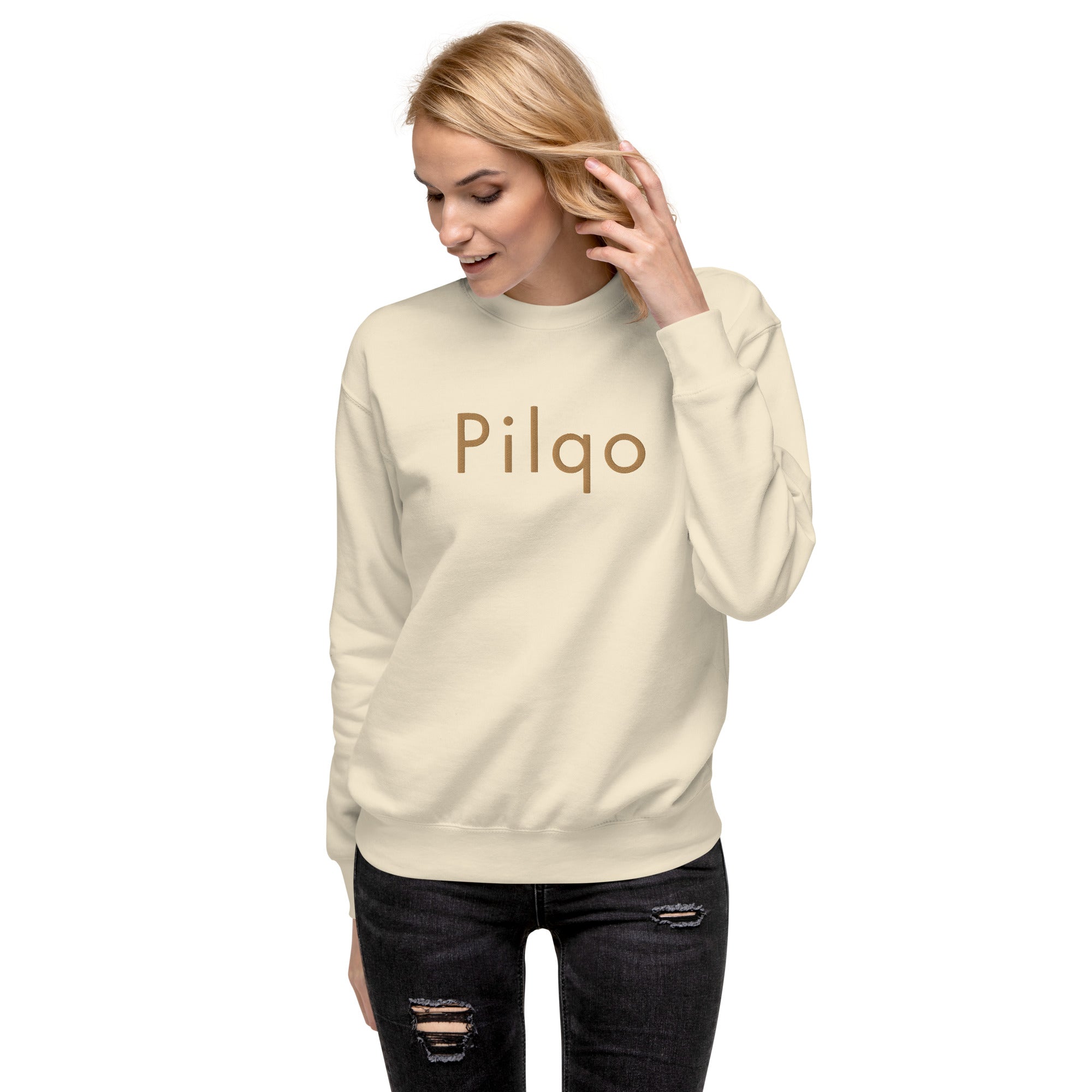 Premium Sweatshirt with embroidery text