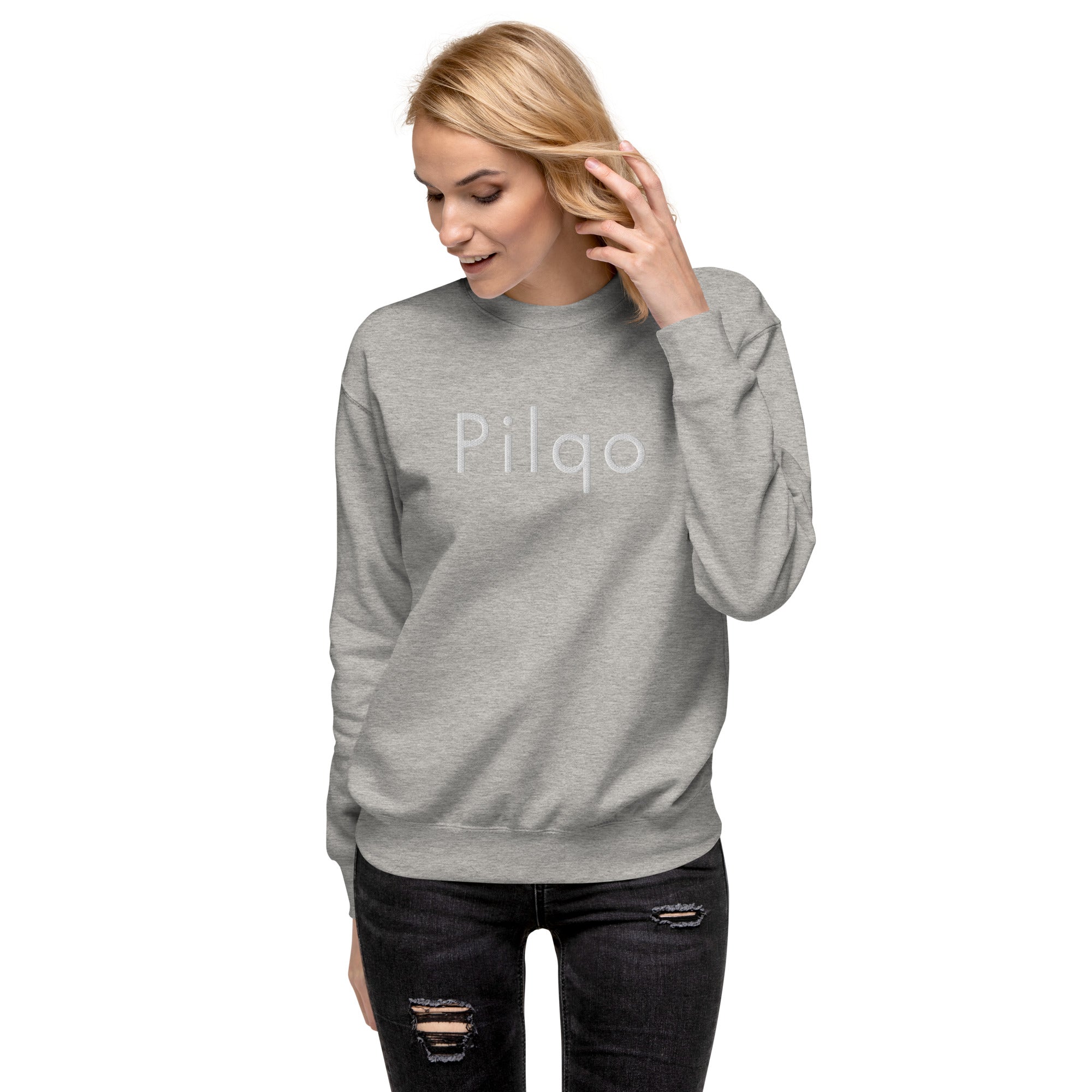 Premium Sweatshirt with embroidery text