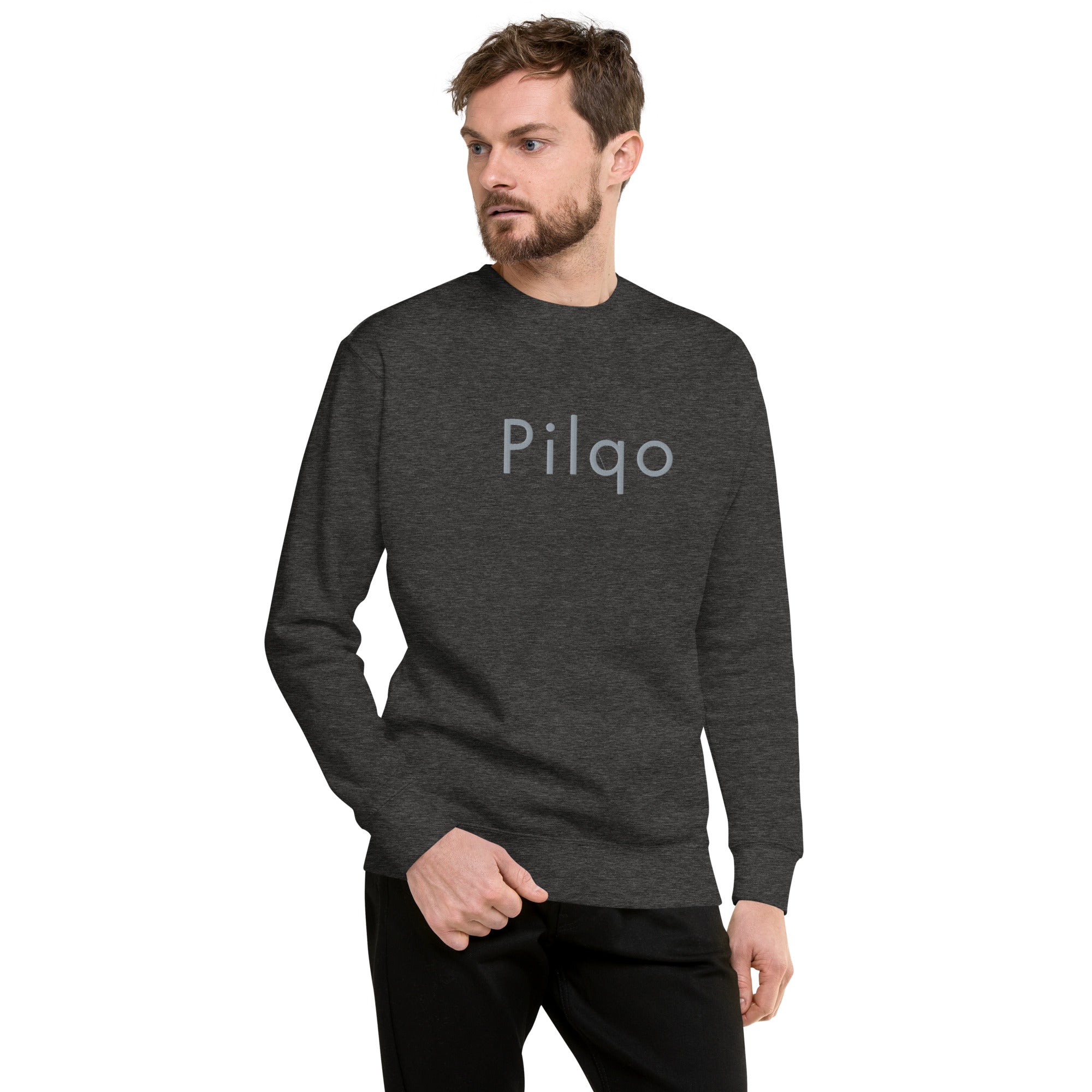 Sweatshirt with embroidery text