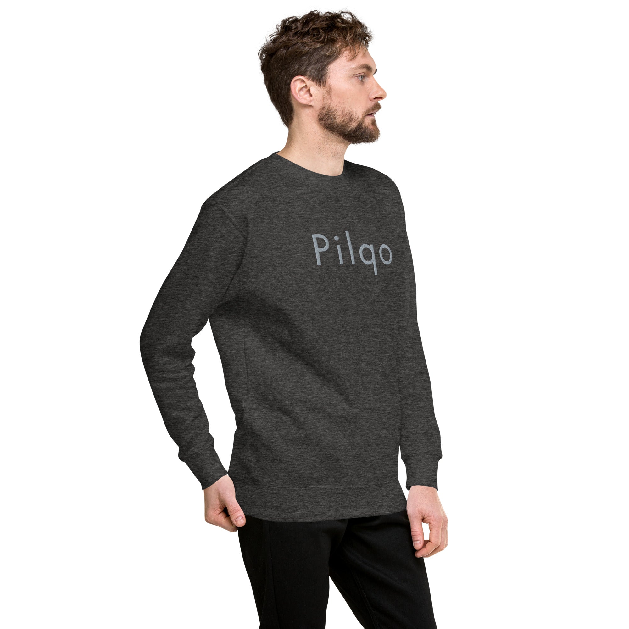 Sweatshirt with embroidery text