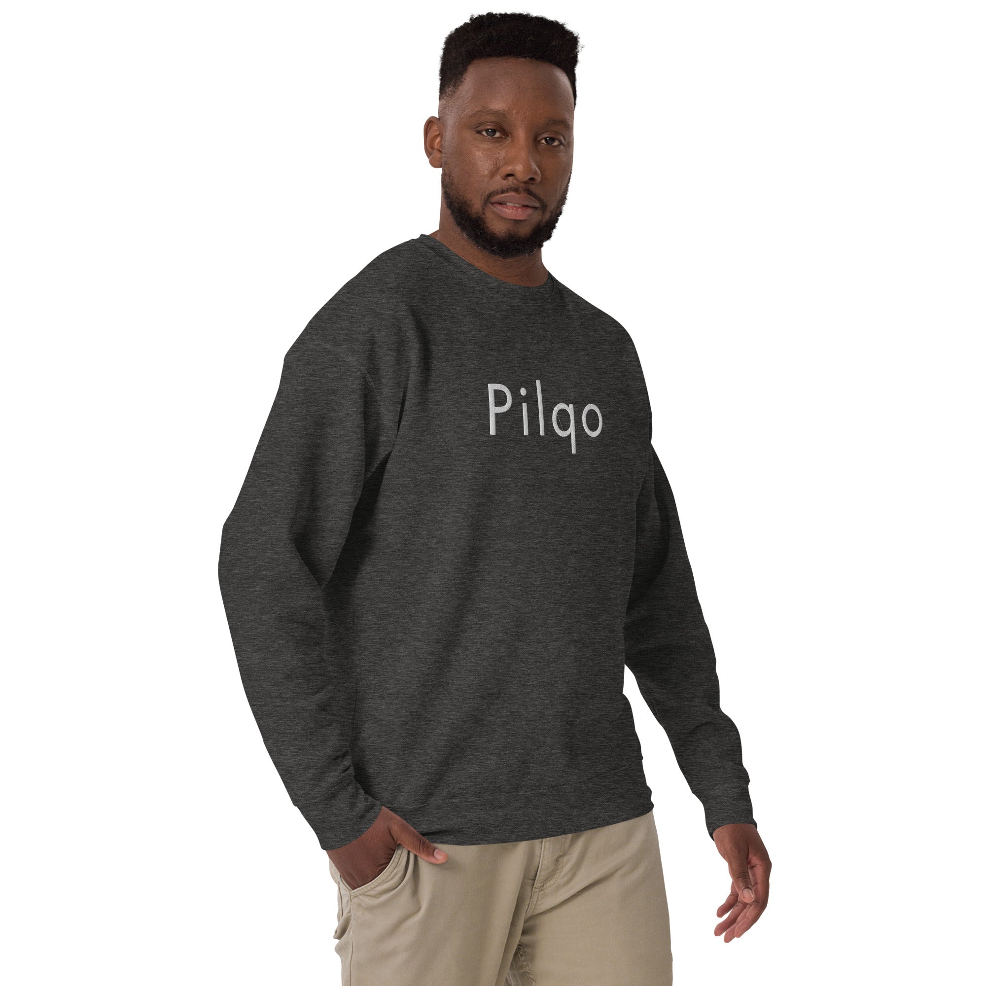 Sweatshirt with embroidery text