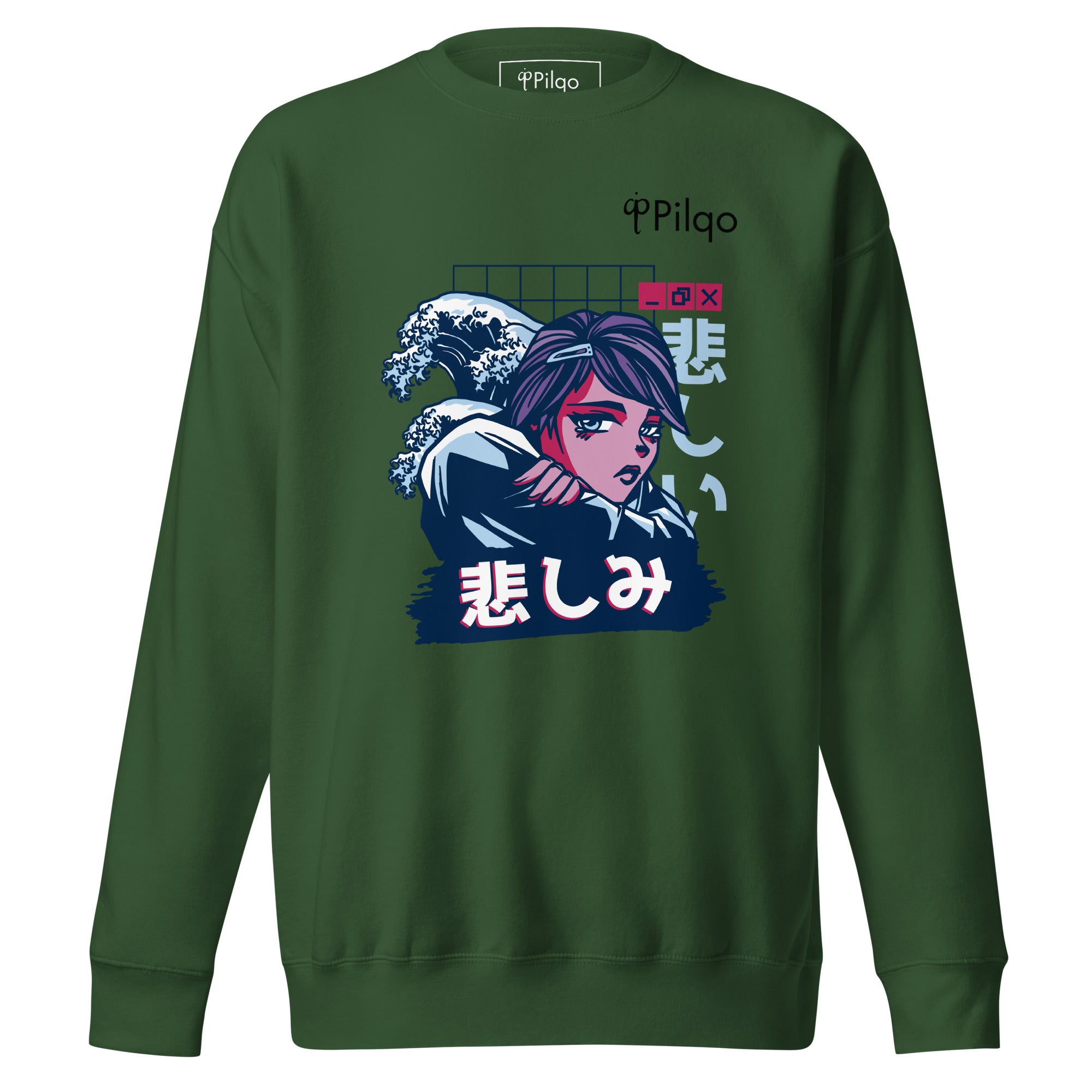 Premium sweatshirt with graphics and logo