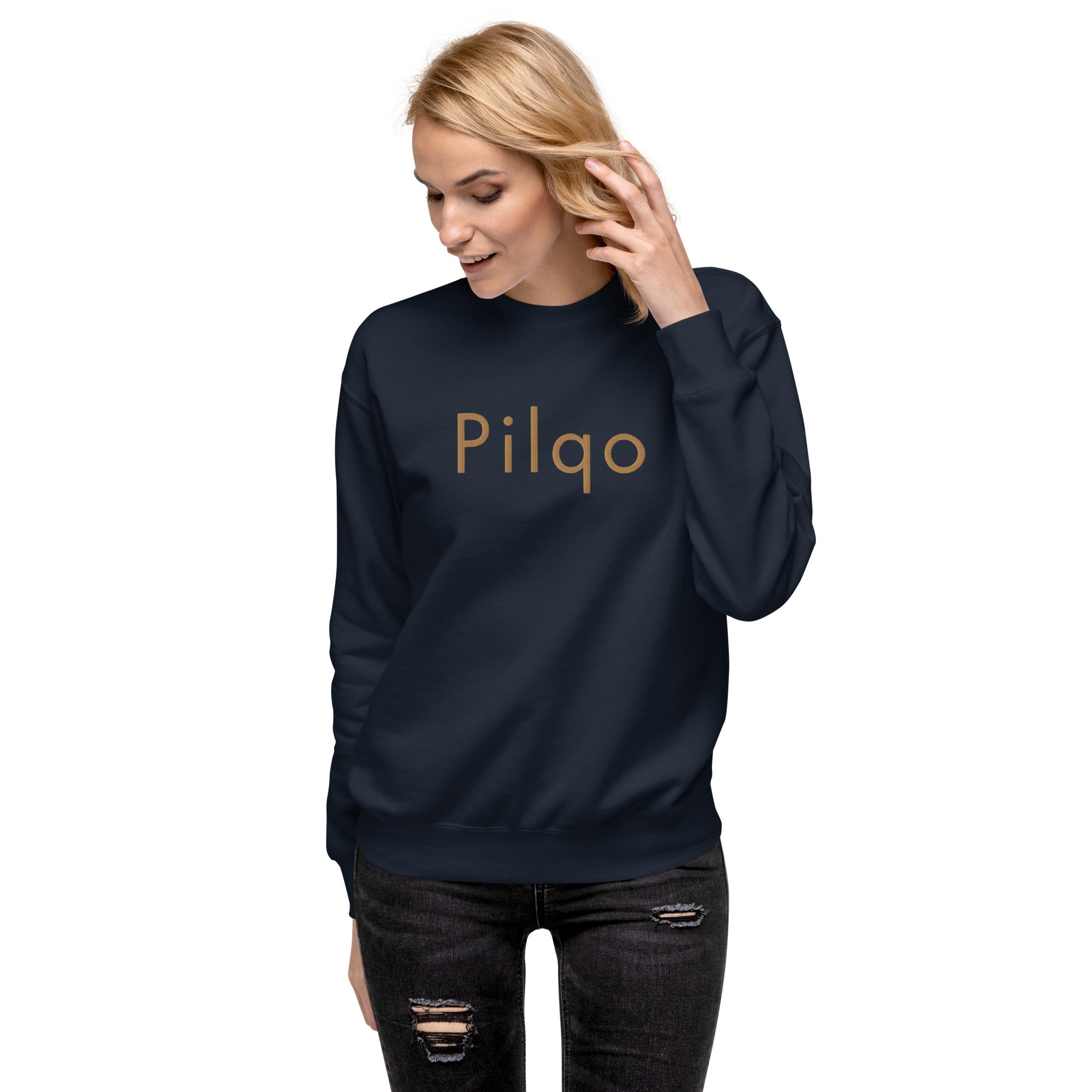 Premium Sweatshirt with embroidery text