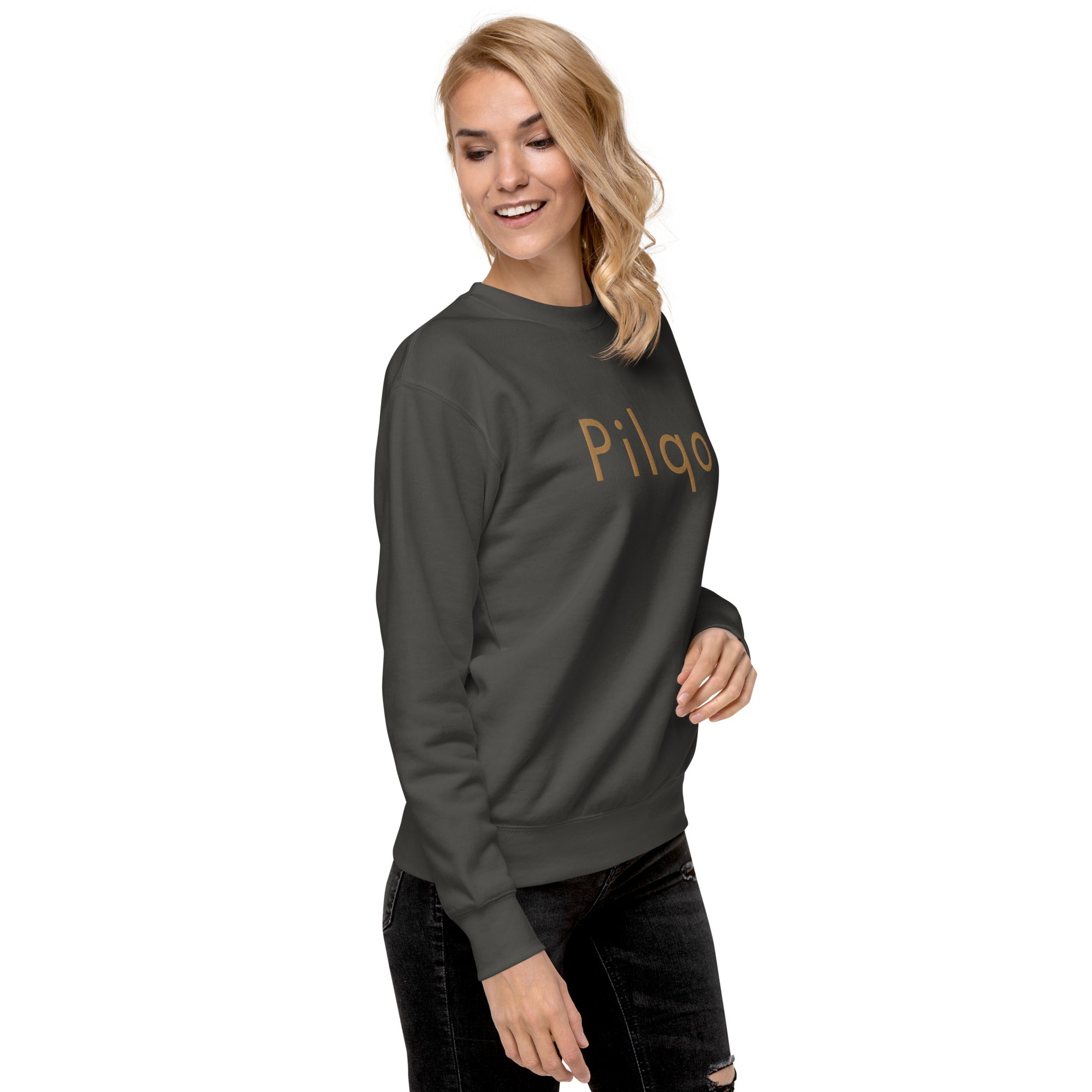 Premium Sweatshirt with embroidery text