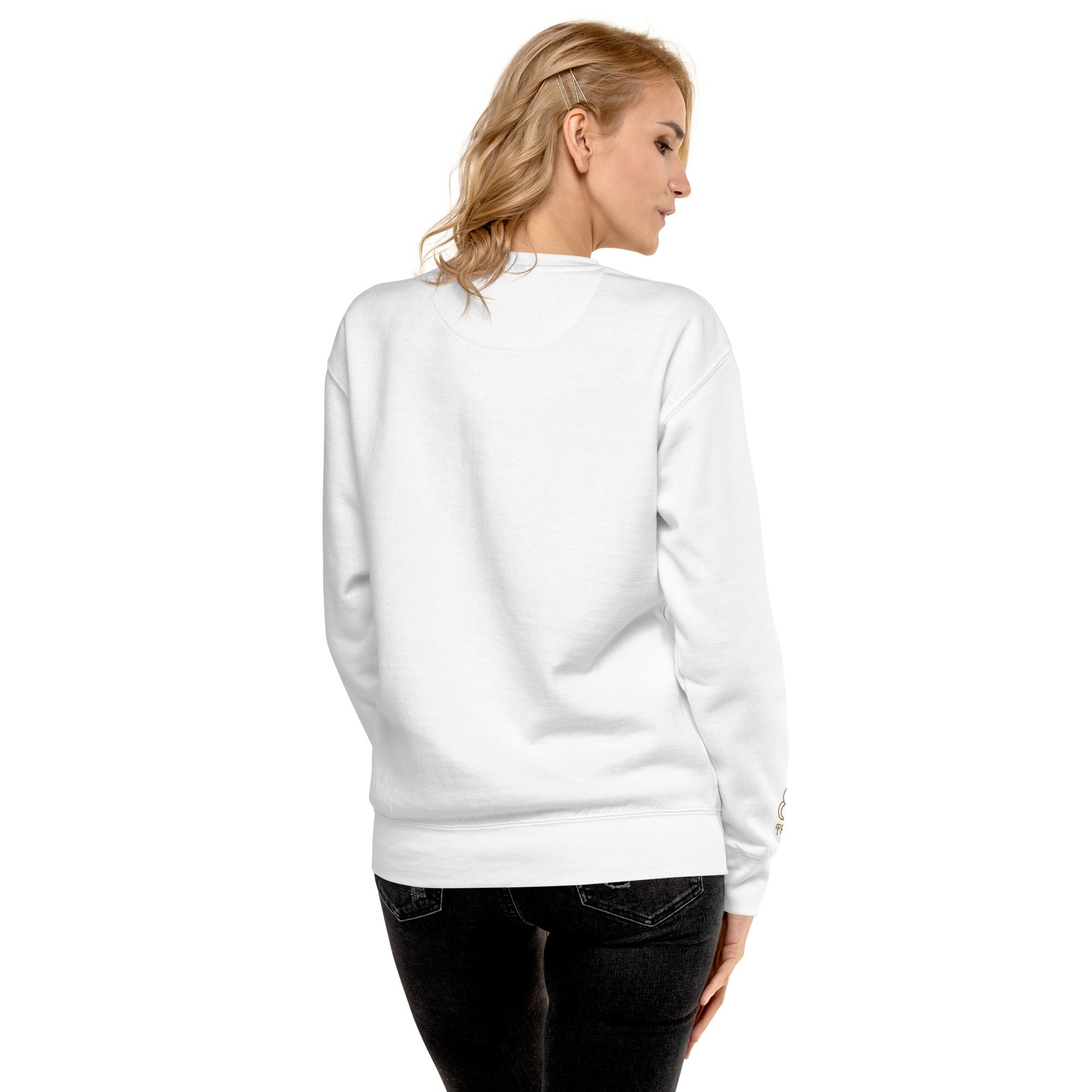 Premium-Sweatshirt mit Schmetterlings-Print und Logo am Handgelenk