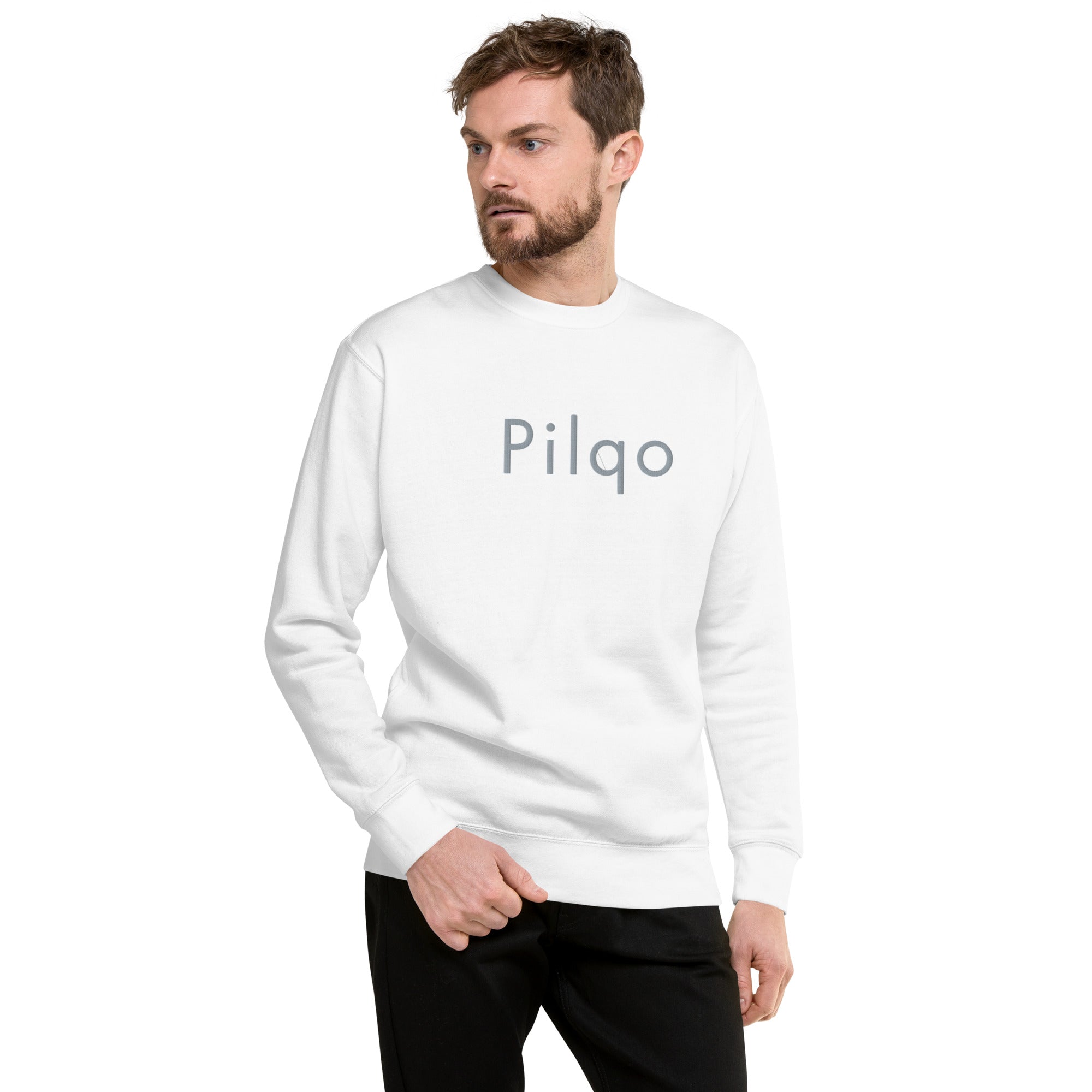 Sweatshirt with embroidery text