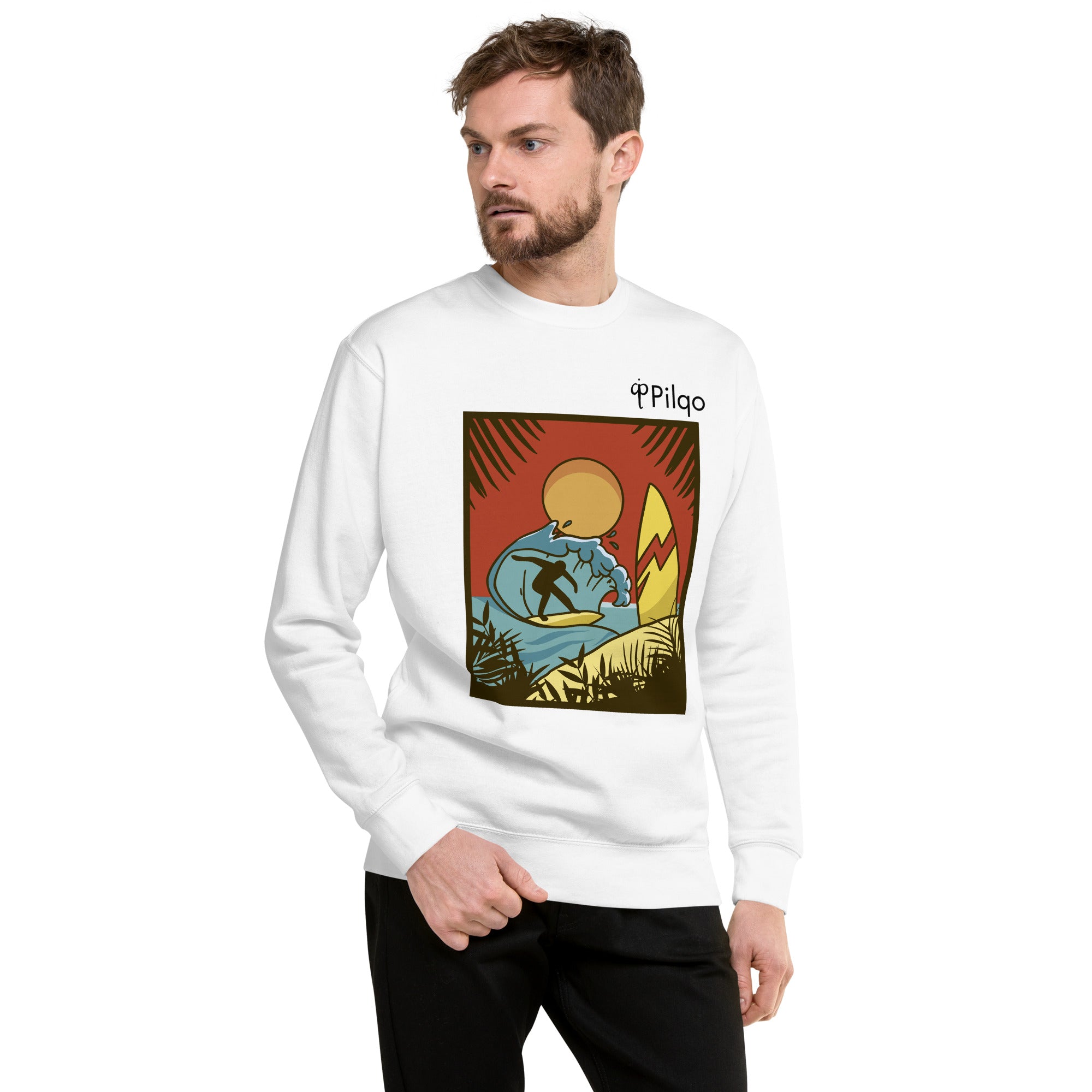 Premium-Sweatshirt mit Grafik und Logo