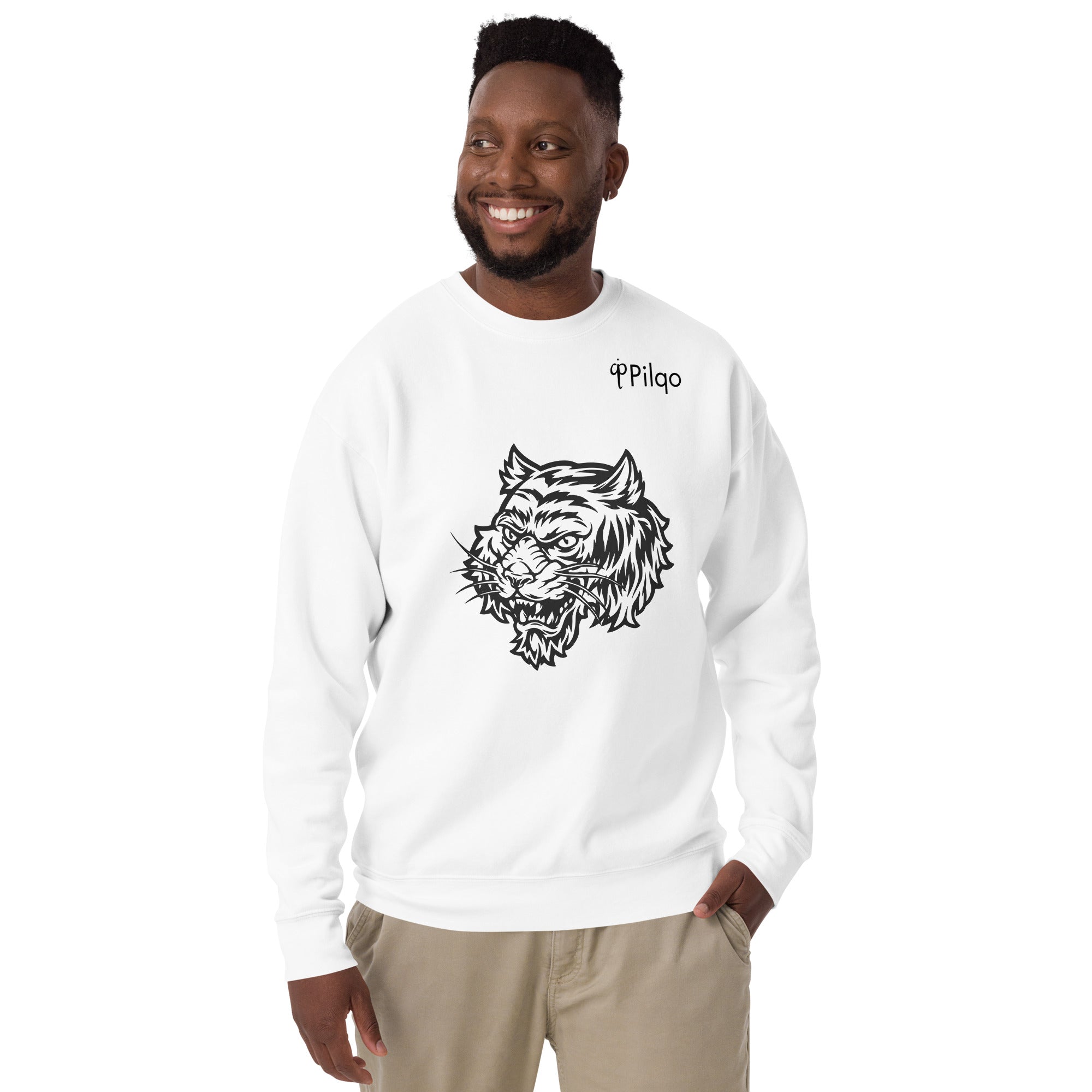 Premium sweatshirt with graphics and logo