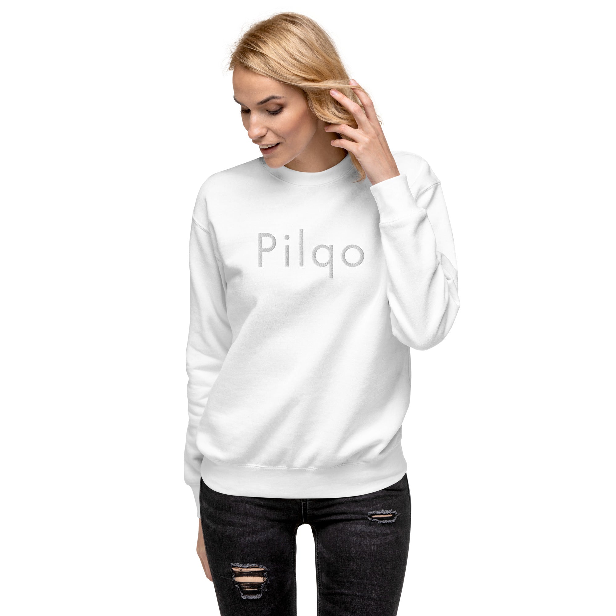 Premium Sweatshirt with embroidery text