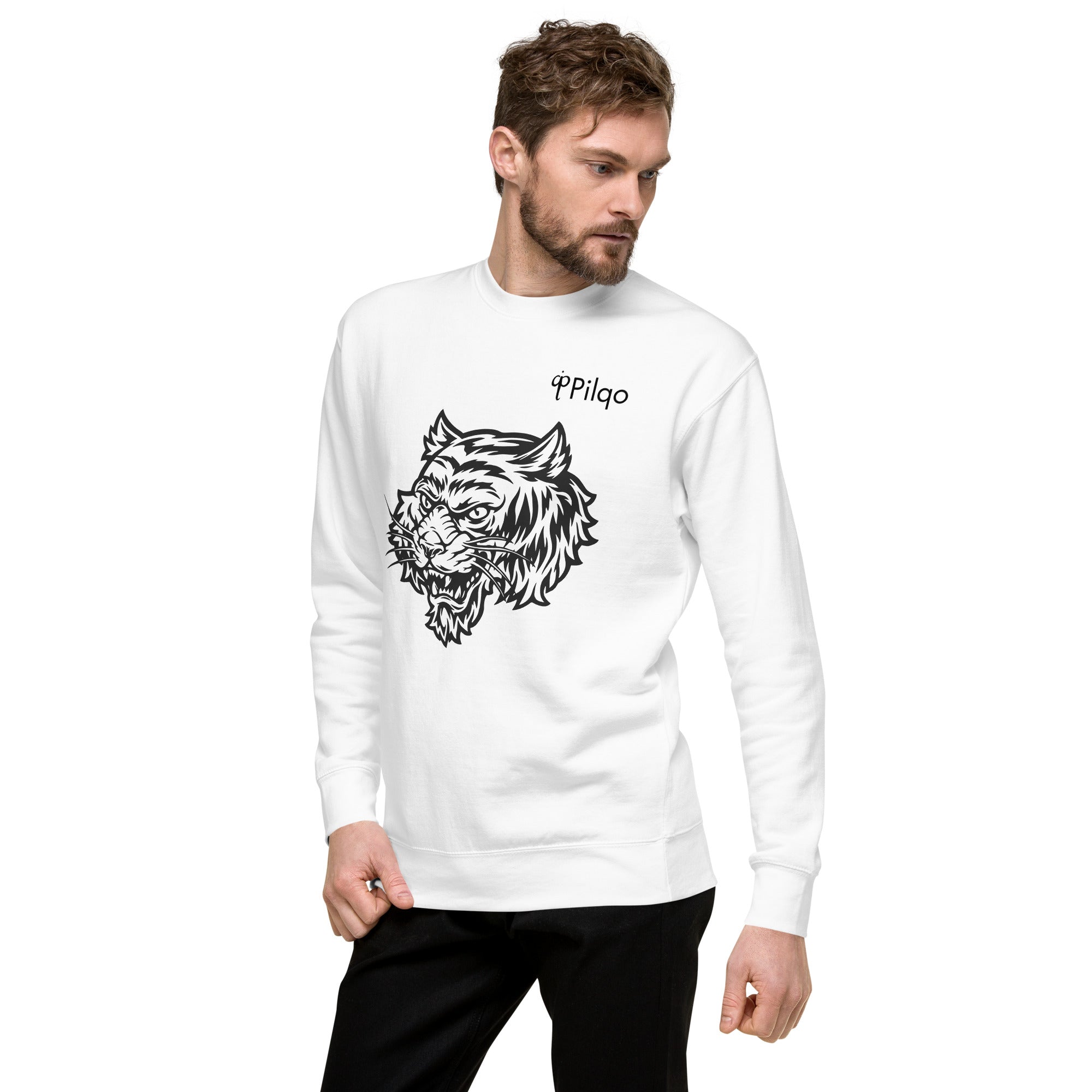 Premium sweatshirt with graphics and logo