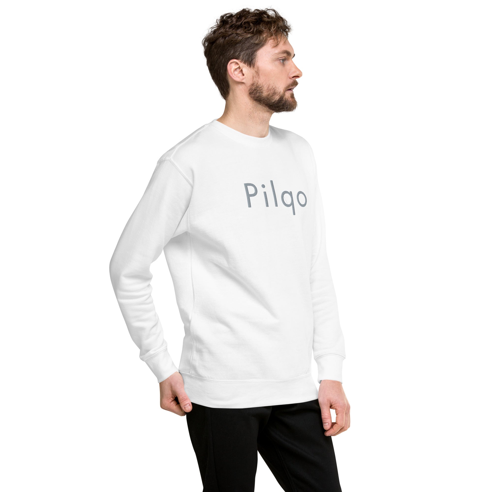 Sweatshirt with embroidery text